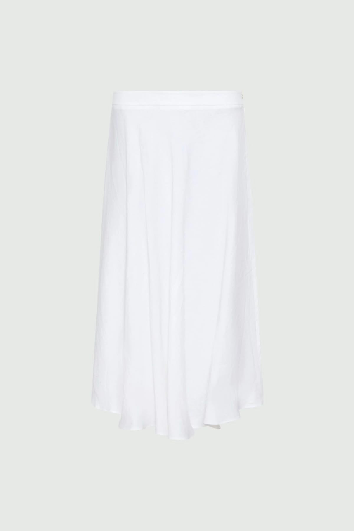 MARELLA GONNA  BIANCO OTTICO / 34 Gonna bianca in lino donna Marella Mllgiostra