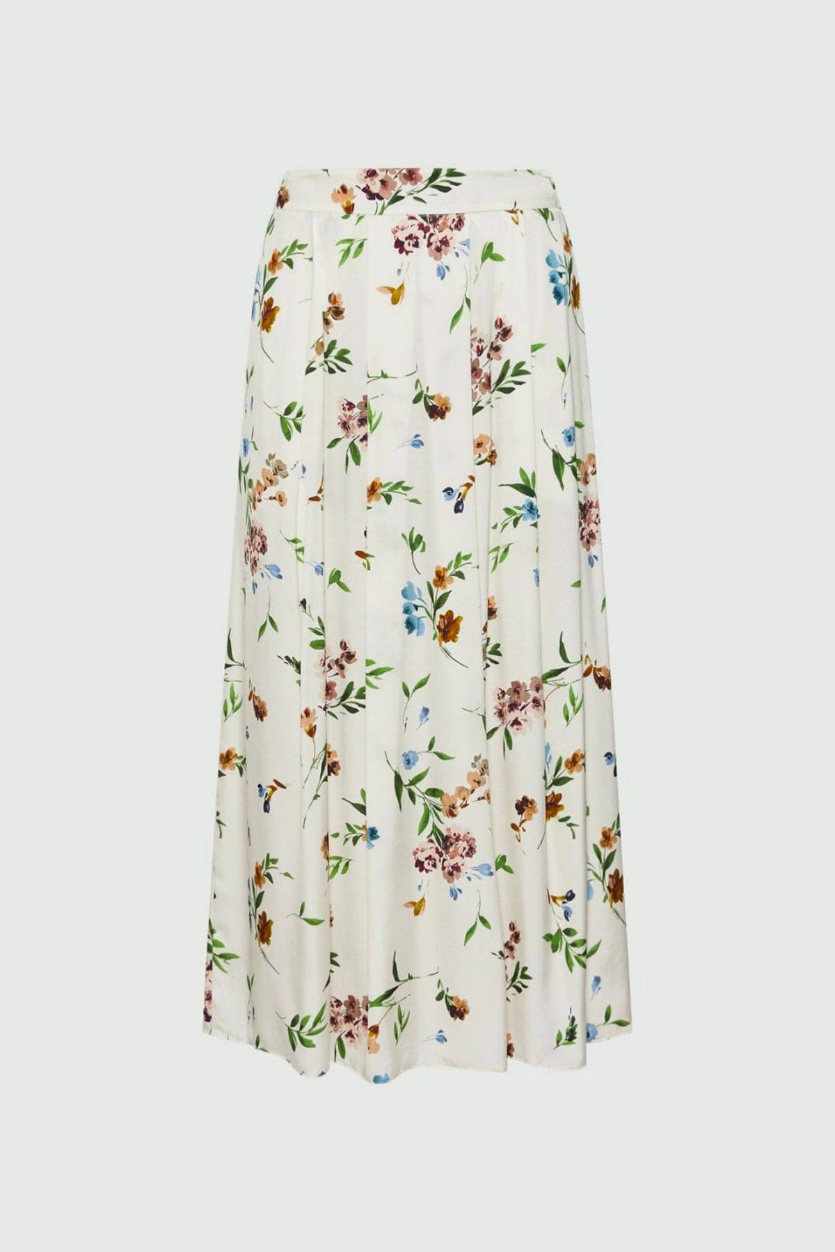 MARELLA GONNA  FONDO PANNA DIS.FLOREALE / 34 Gonna in raso fiorata Marella Asiago