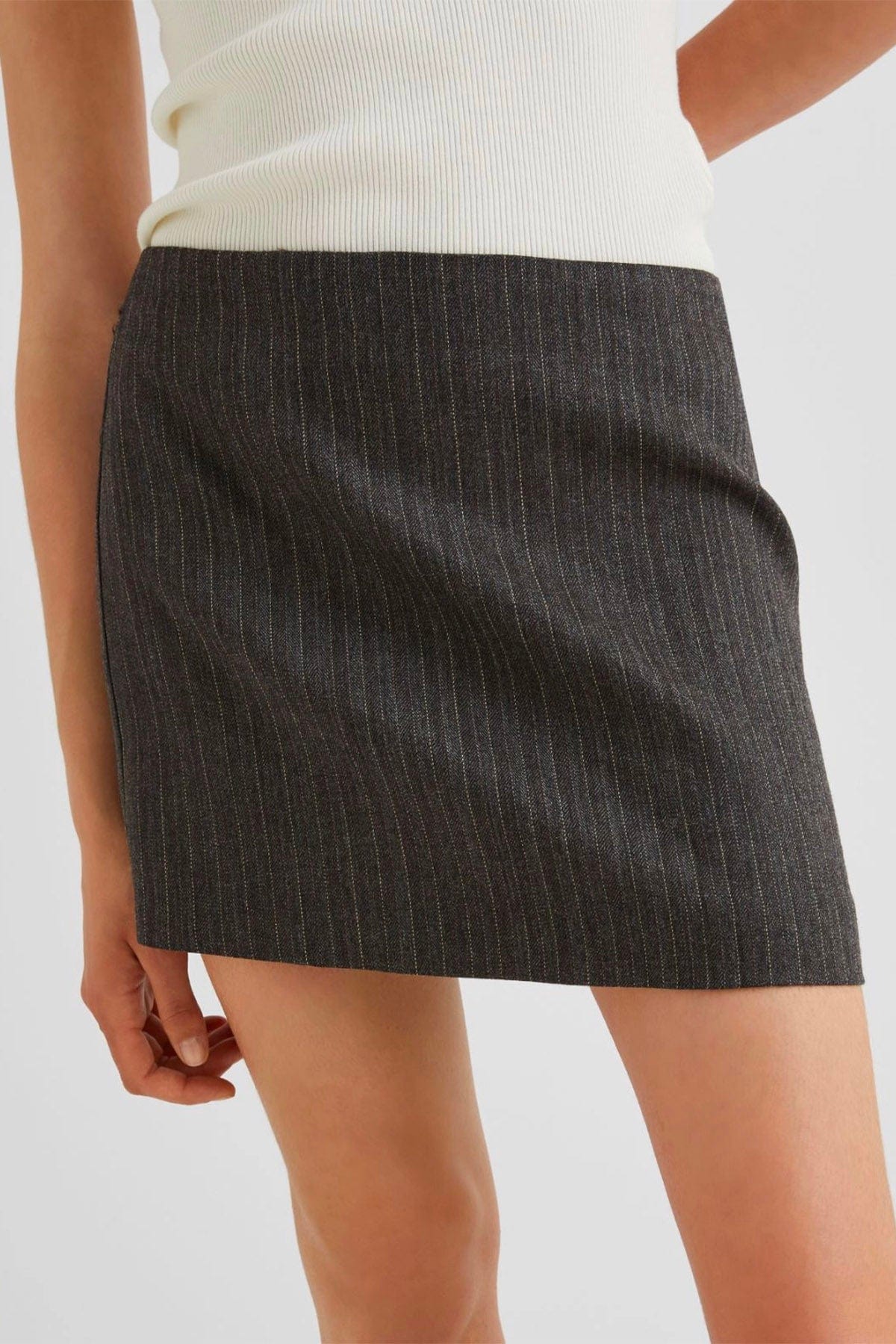 MARELLA GONNA  MARRONE MELANGE / 34 Gonna in lana Marella Litanie