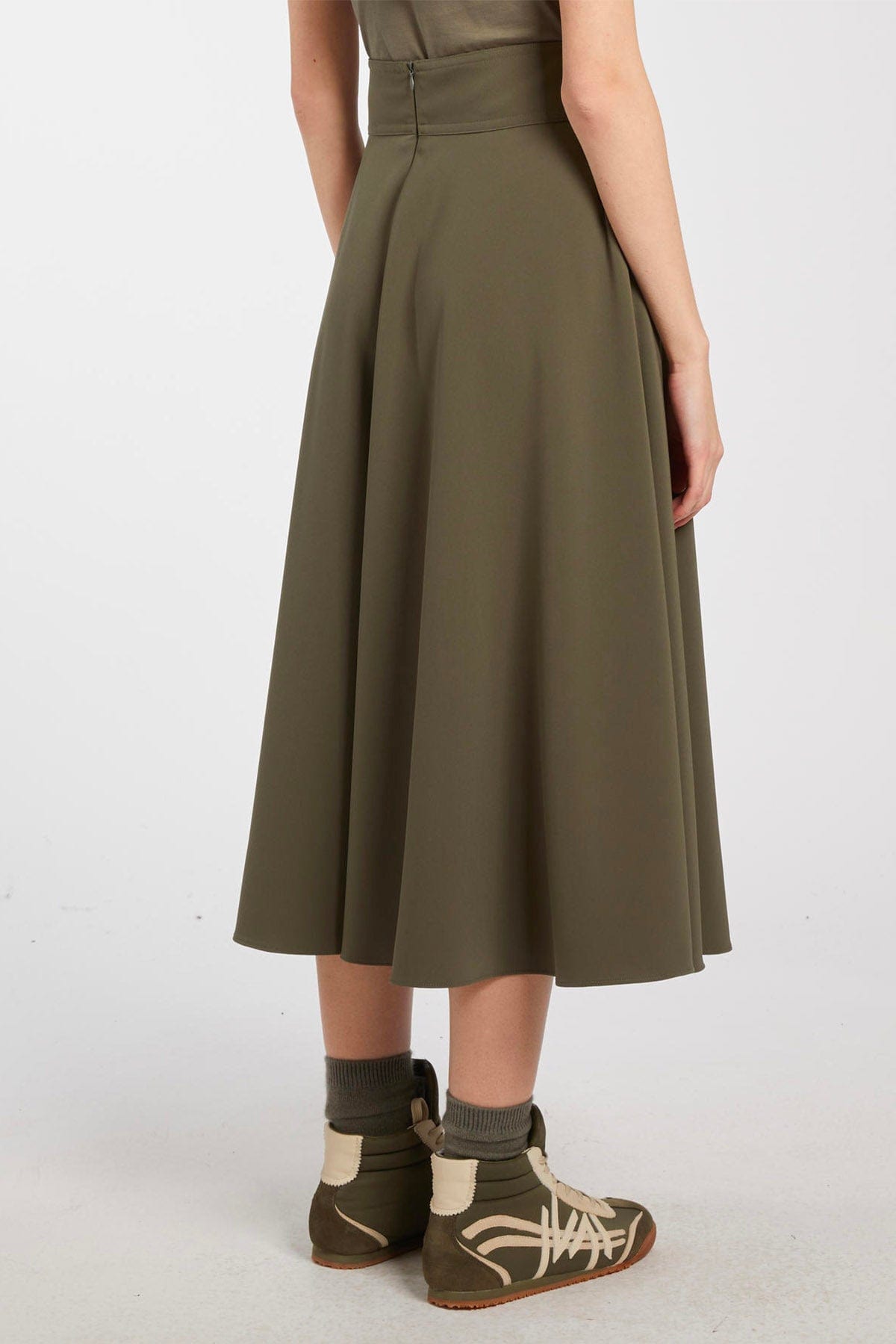 MARELLA GONNA  OLIVA / 34 Gonna lunga donna Marella Monochrome Pina