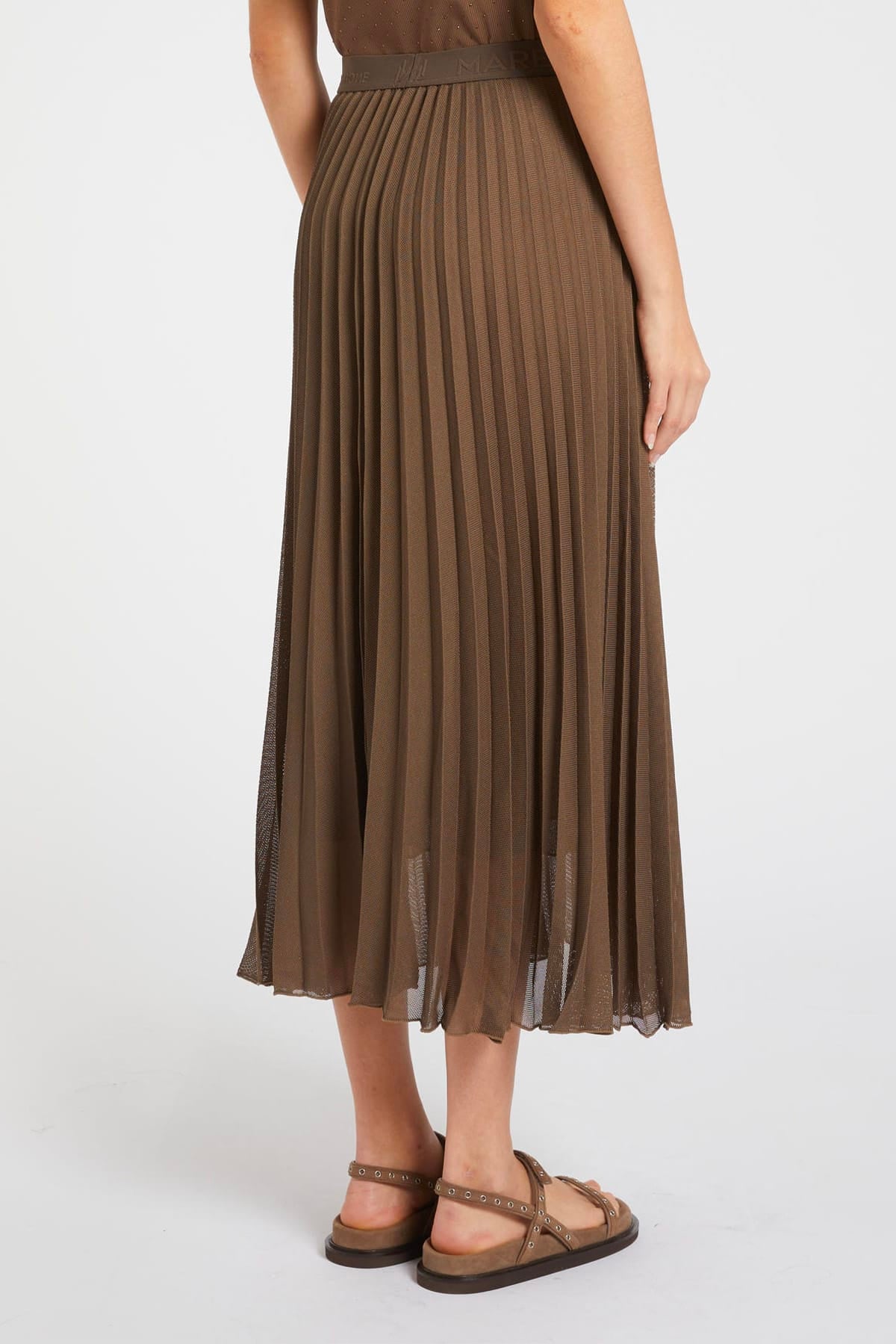 MARELLA GONNA  MARRONE / 34 Gonna plissè Marella Monochrome Mlmgabbia