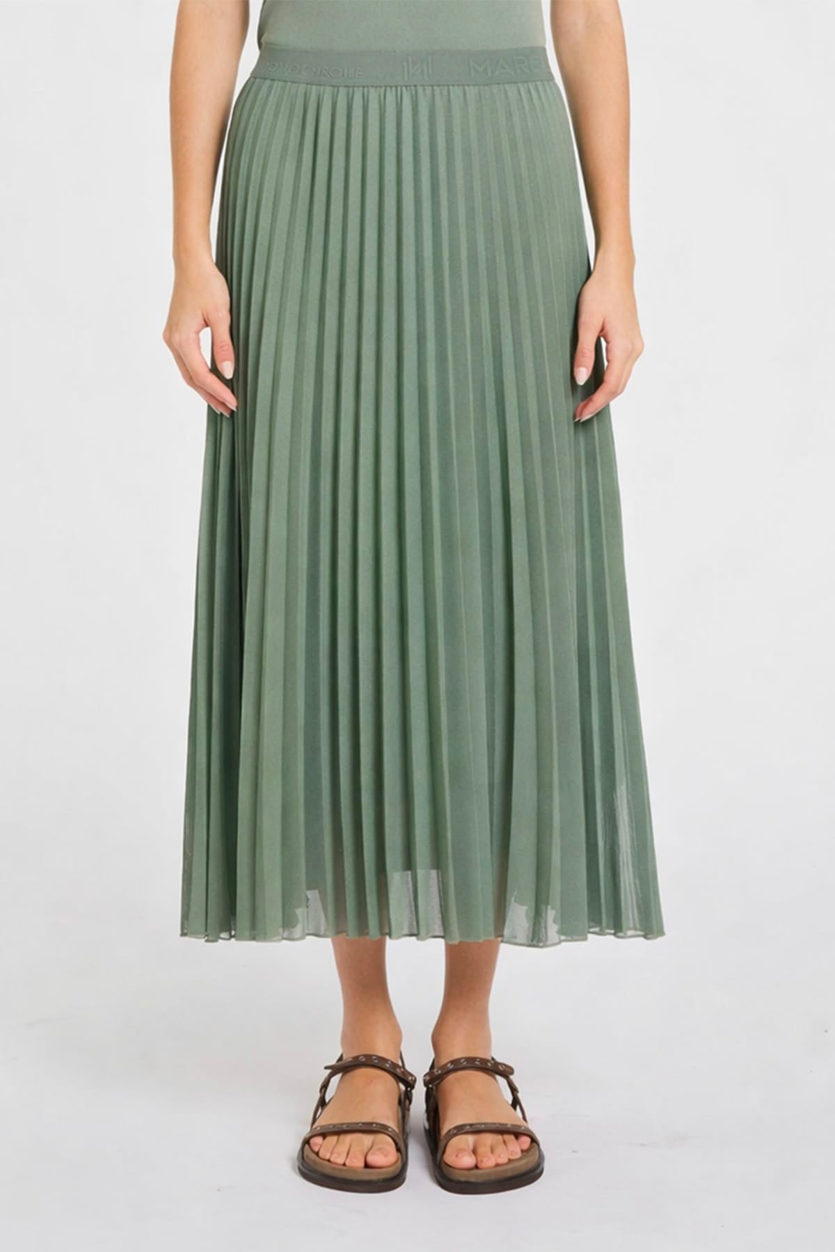 MARELLA GONNA  VERDE / 34 Gonna plissè Marella Monochrome Mlmgabbia