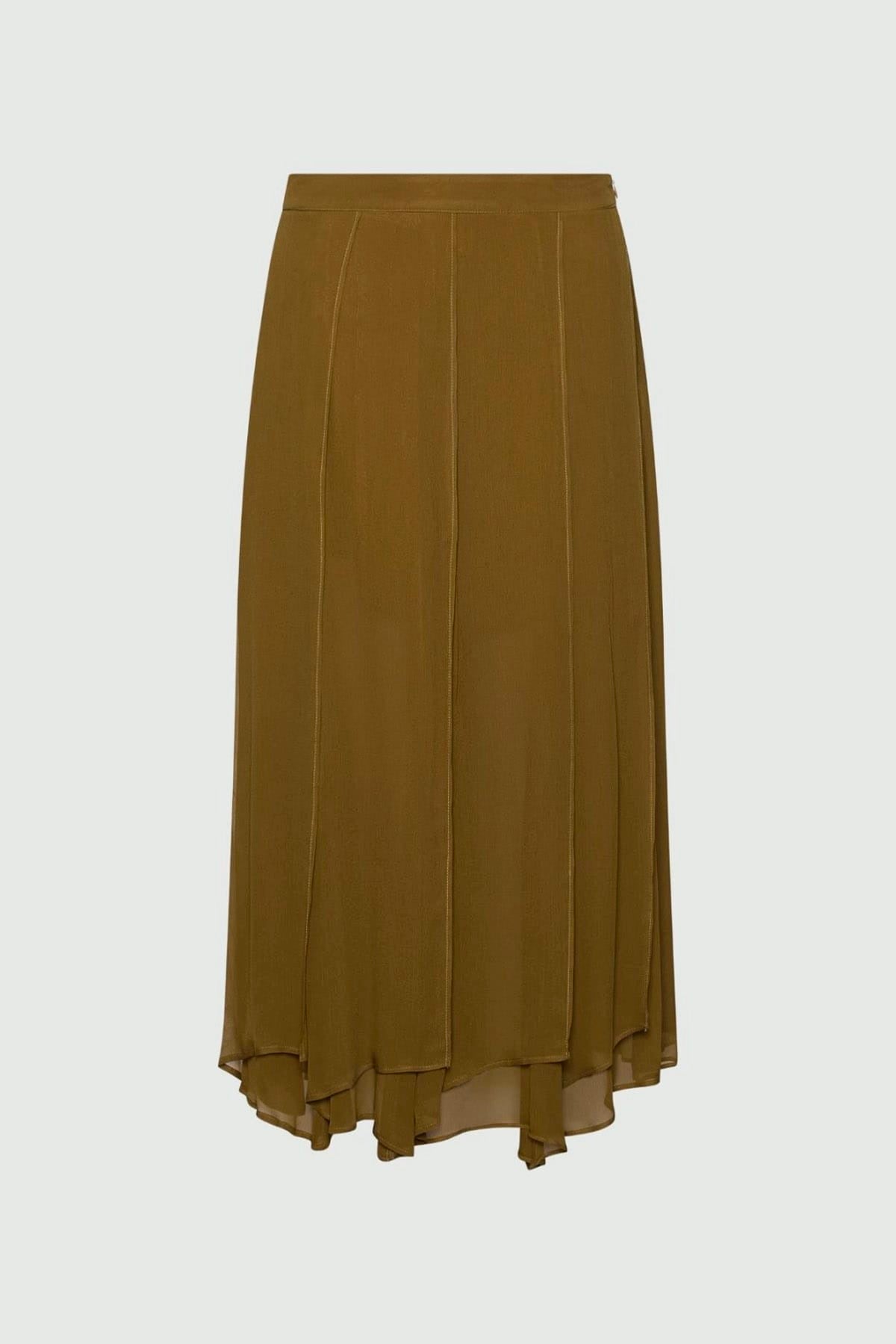 MARELLA GONNA  VERDE OLIO / 34 Gonna lunga donna Marella Mllzattera