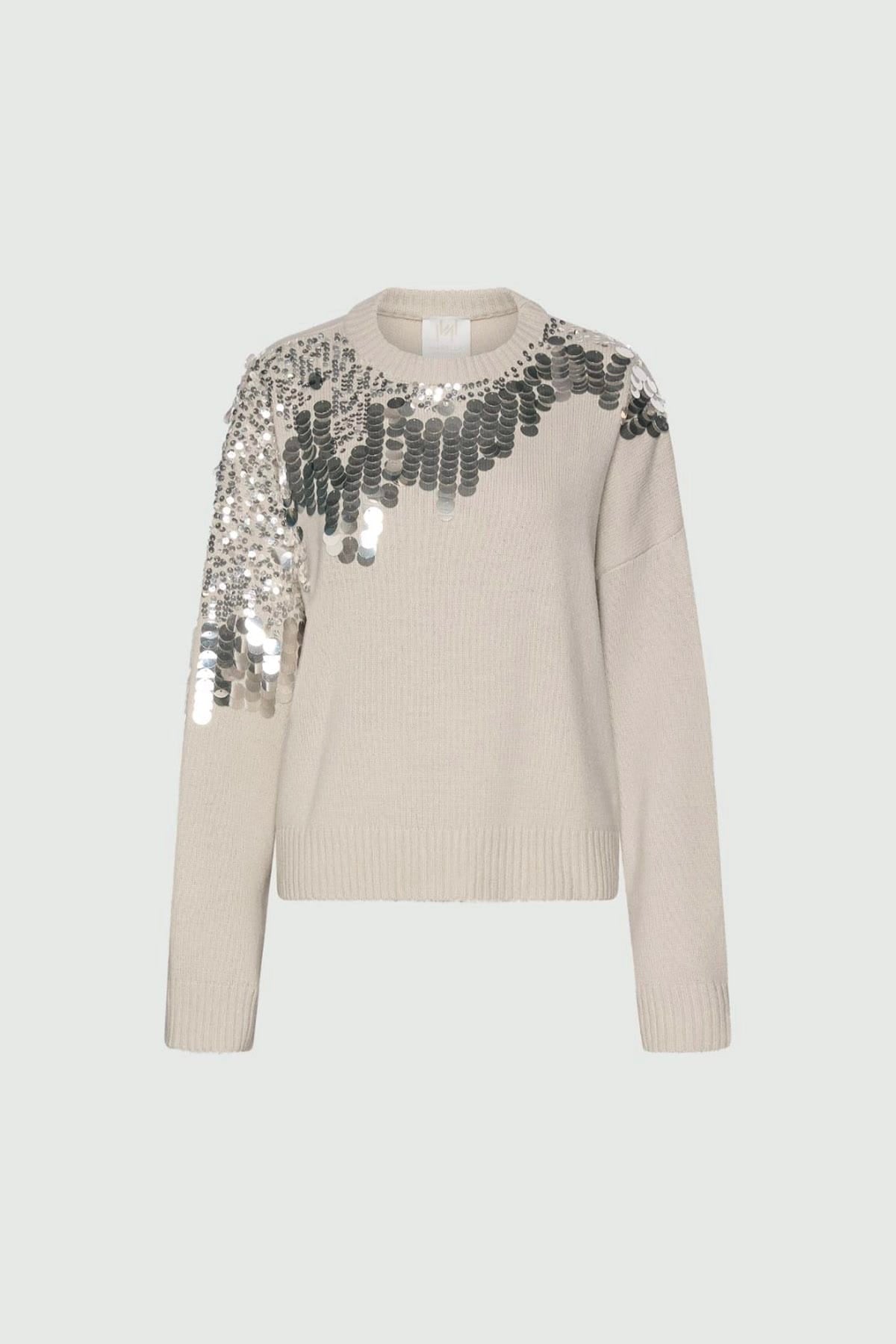 MARELLA MAGLIA-CANOTTIERA-TOP  AVENA / XXS Maglia in lana decorata donna Marella Mllcalcio