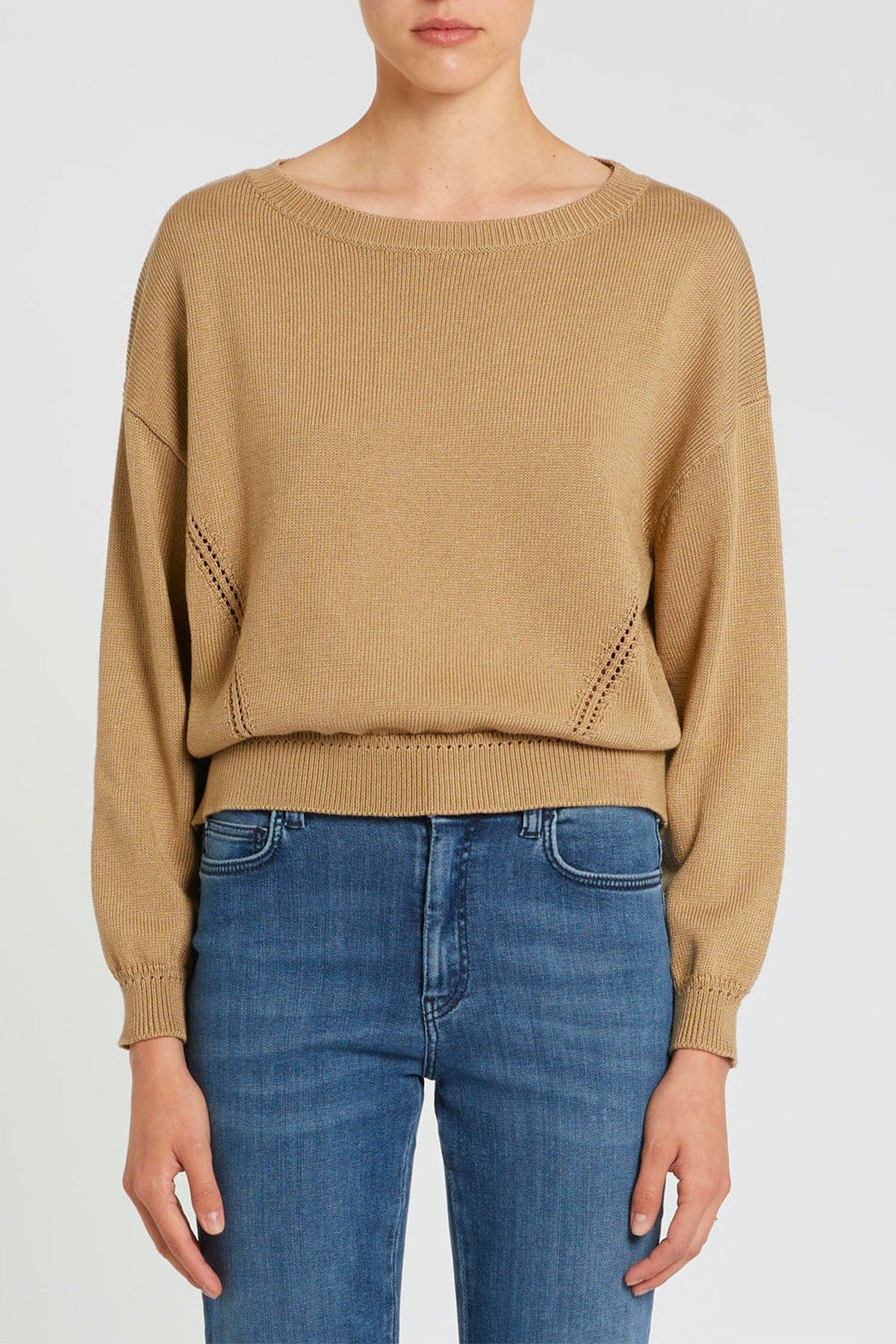 MARELLA MAGLIA-CANOTTIERA-TOP  CREMA / XXS Maglia donna Marella Zebu in cotone