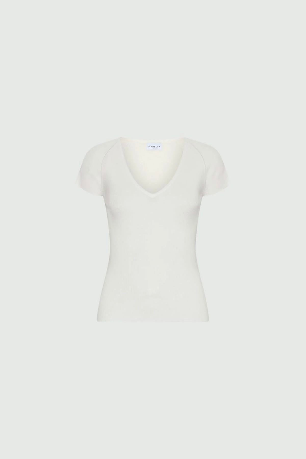 MARELLA MAGLIA-CANOTTIERA-TOP  BIANCO / XXS Maglia bianca donna Marella Mllvicario