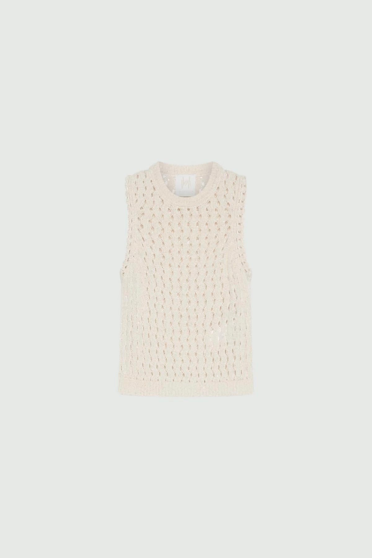 MARELLA MAGLIA-CANOTTIERA-TOP  BIANCO / XXS Maglia senza maniche donna Marella Monochrome Mlmemiro