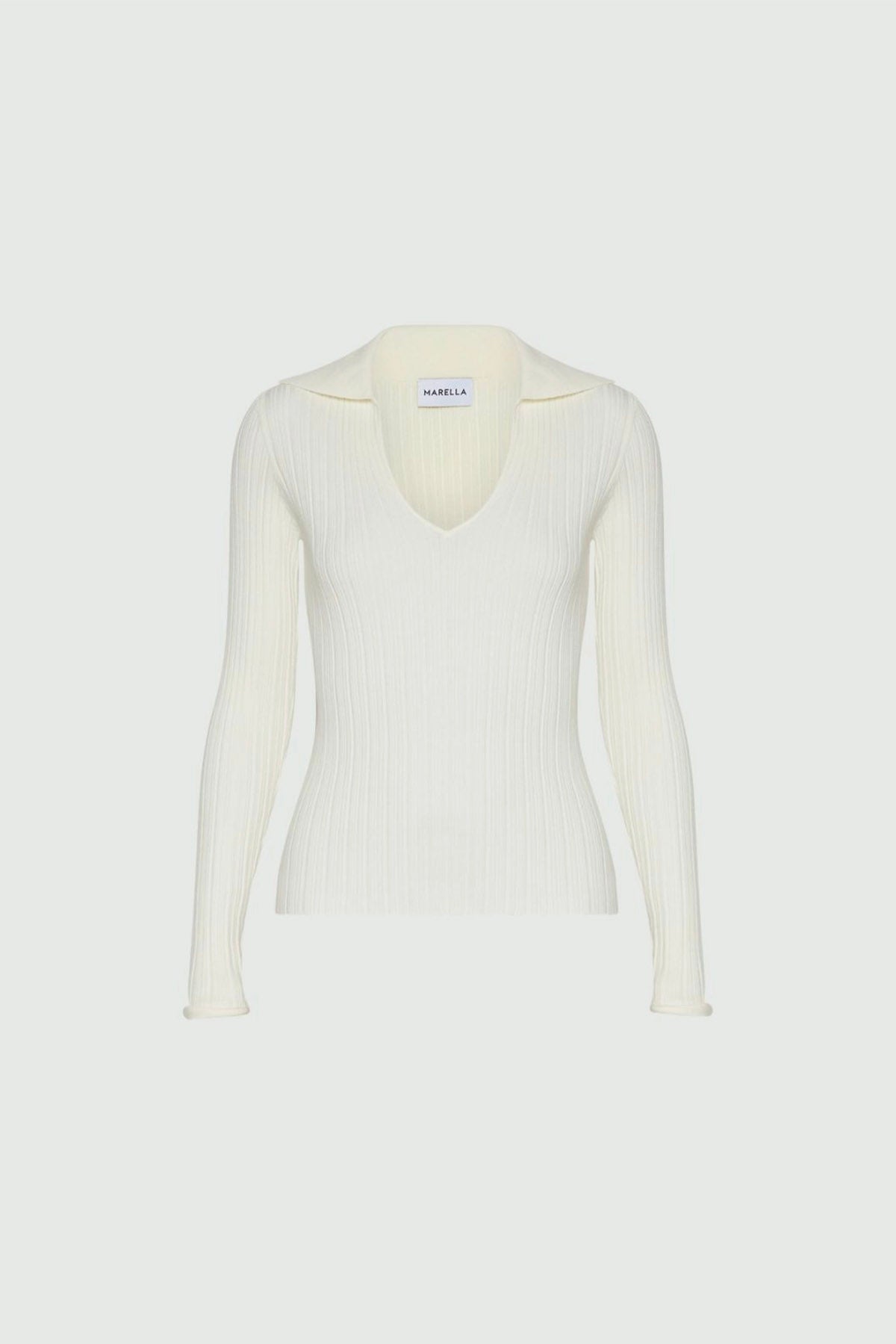 MARELLA MAGLIA-CANOTTIERA-TOP  BIANCO / XXS Polo in maglia bianca Marella BInomio