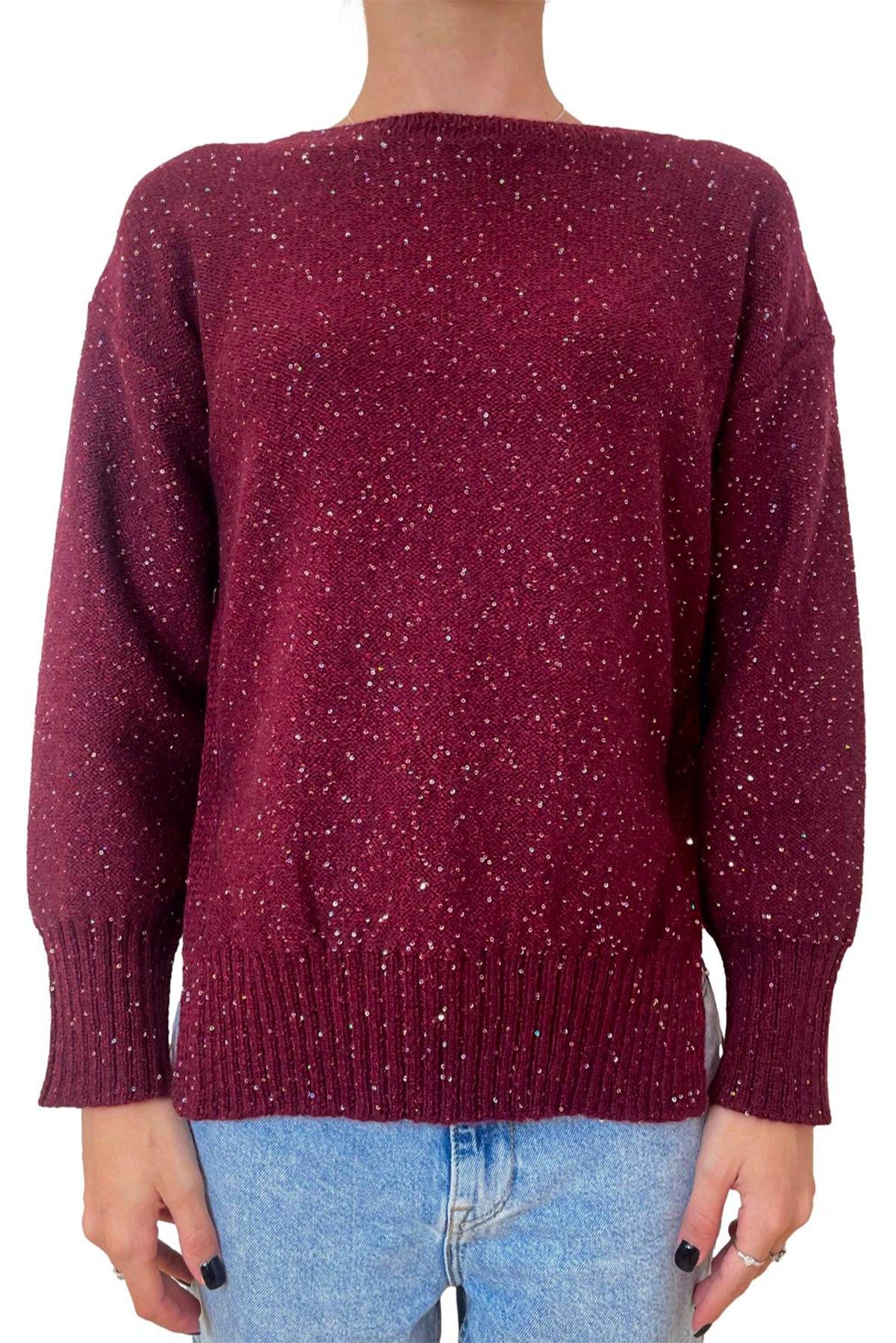 MARELLA MAGLIA-CANOTTIERA-TOP  BORDEAUX / XXS Maglia in lana donna Marella Monochrome Ennio