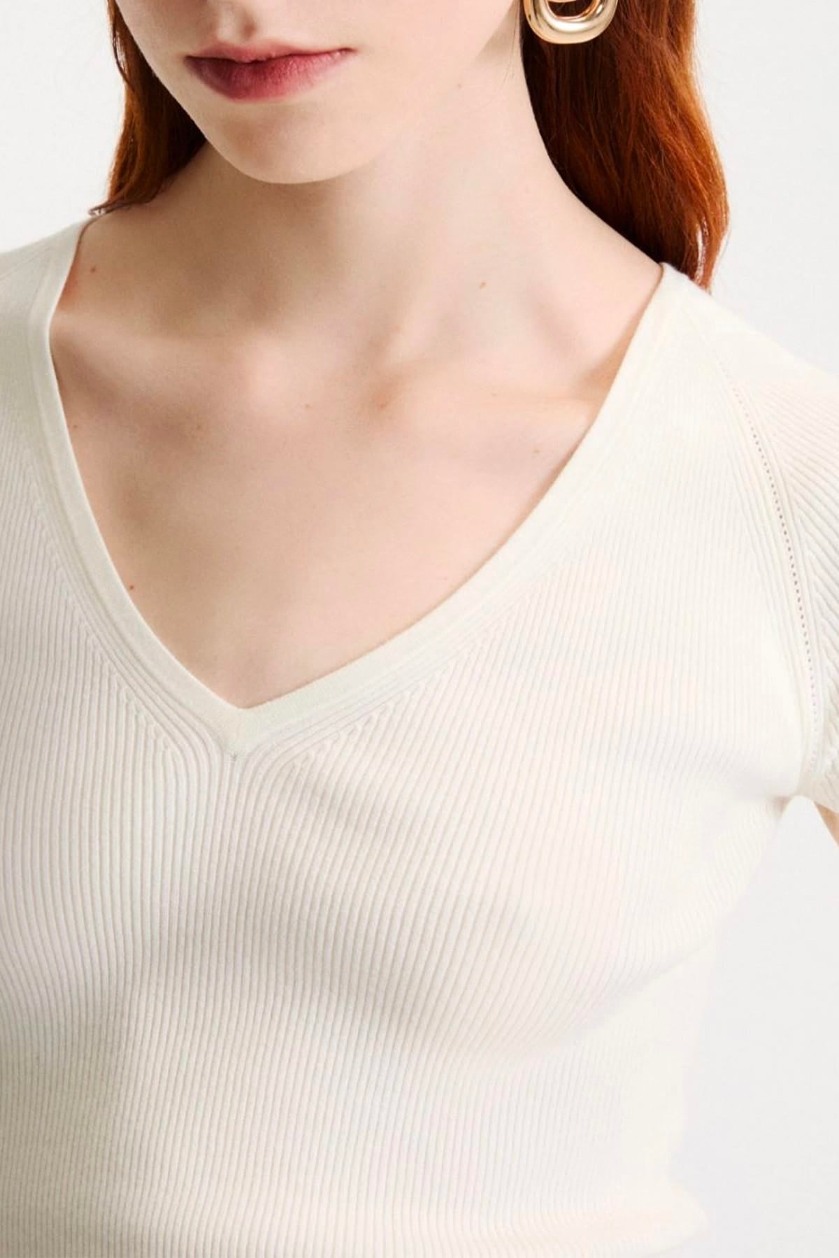 MARELLA MAGLIA-CANOTTIERA-TOP  BIANCO / XXS Maglia bianca donna Marella Mllvicario