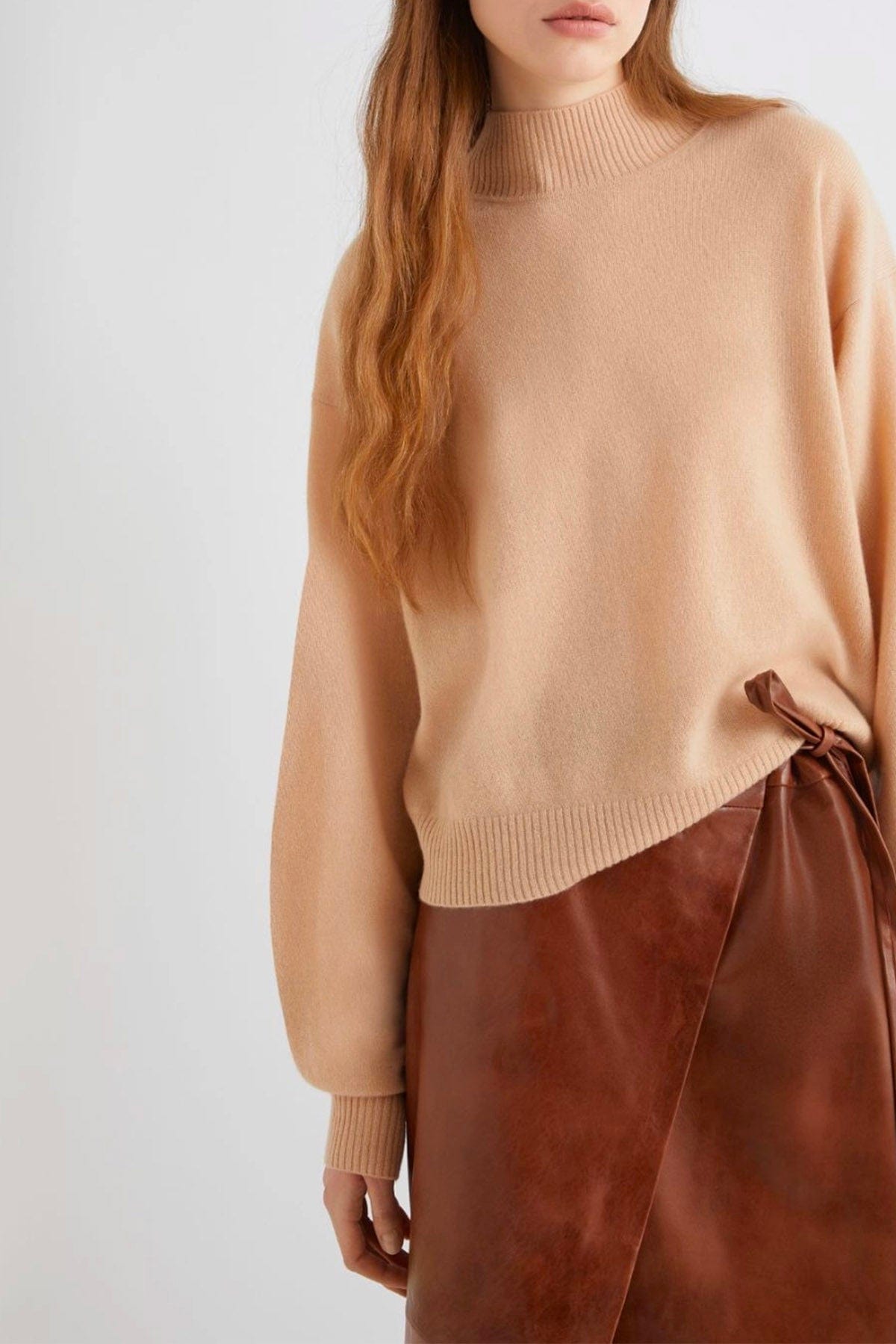 MARELLA MAGLIA-CANOTTIERA-TOP  ROSA CIPRIA / XXS Maglia in cashmere collo alto donna Marella Febo