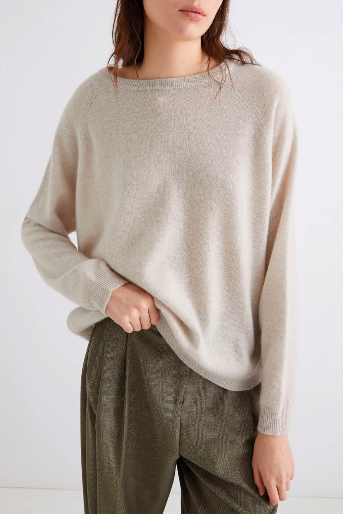 MARELLA MAGLIA-CANOTTIERA-TOP  SABBIA / XXS Maglia in cashmere donna Marella Tesa