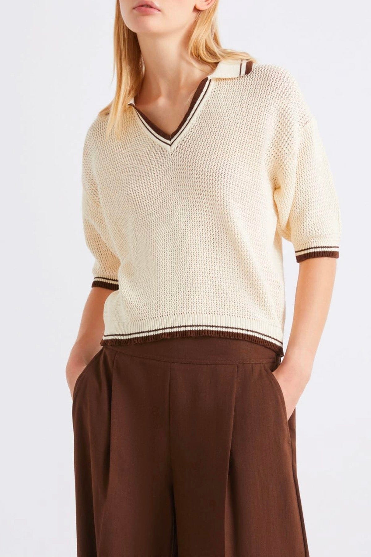 MARELLA MAGLIA-CANOTTIERA-TOP  Maglia in cotone donna Marella Lembi