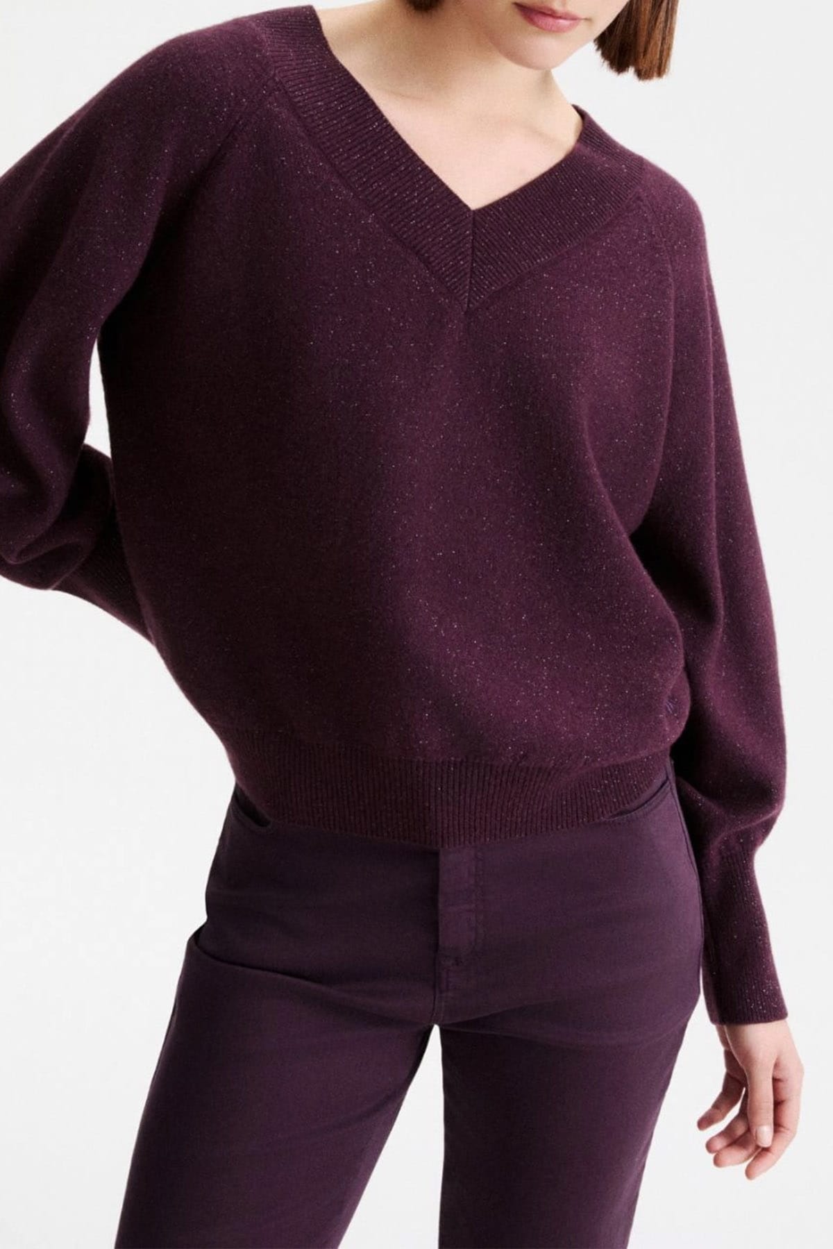 MARELLA MAGLIA-CANOTTIERA-TOP  Maglia in lana con scollo a V Marella Mlldoppia