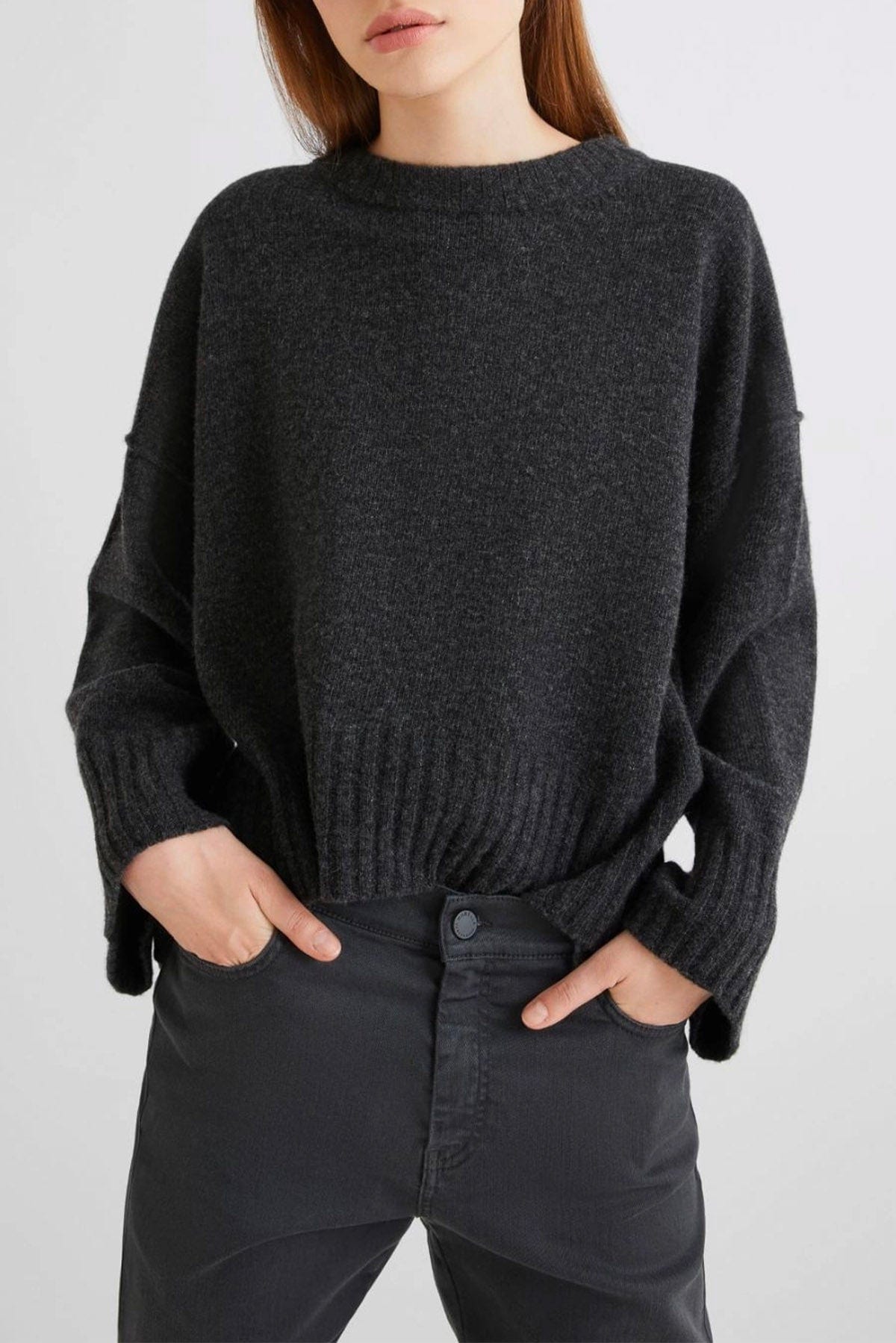 MARELLA MAGLIA-CANOTTIERA-TOP  ANTRACITE / XXS Maglia in lana donna Marella Monochrome Amelia