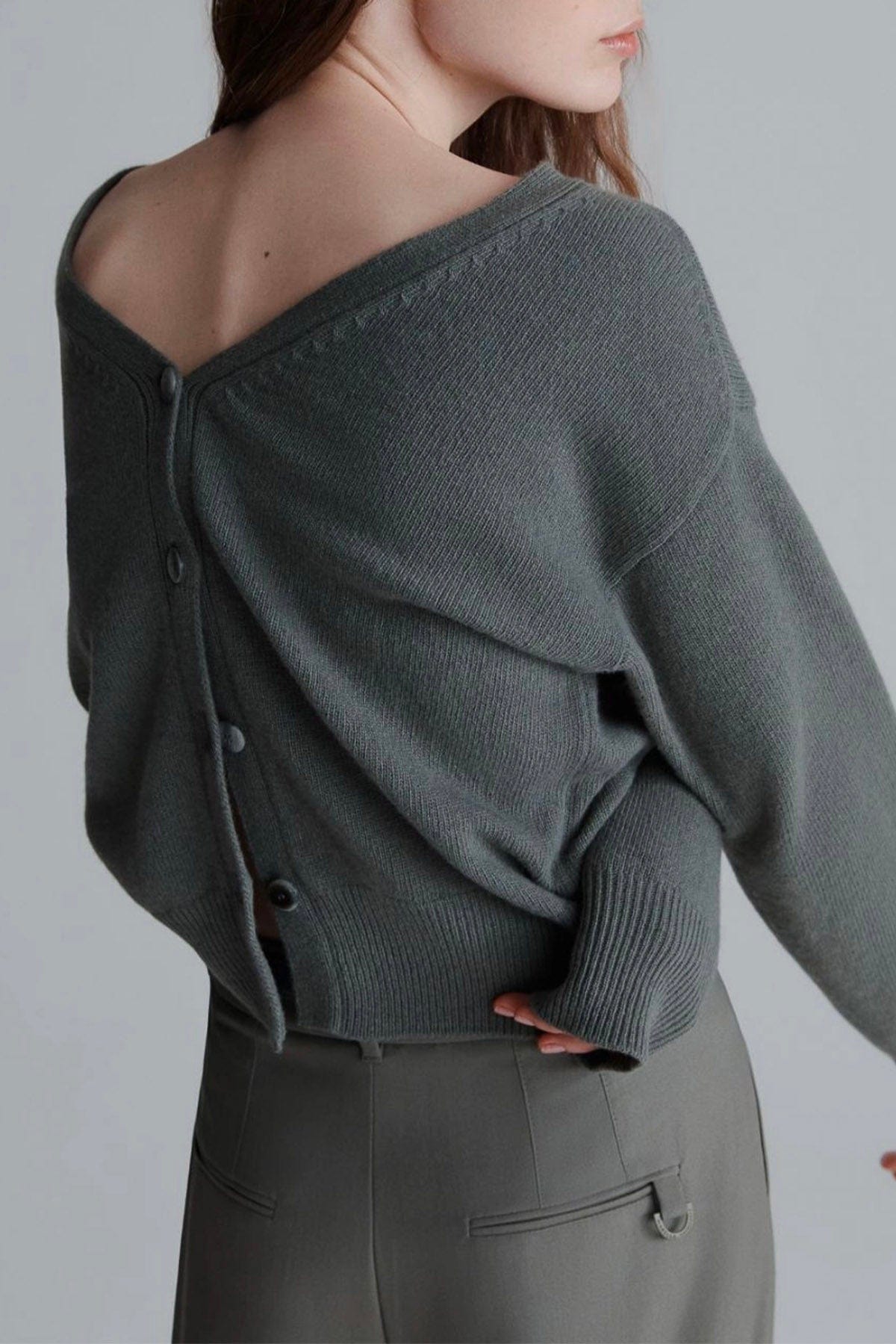 MARELLA MAGLIA-CANOTTIERA-TOP  OLIVA / XXS Maglia in lana donna Marella Monochrome Big