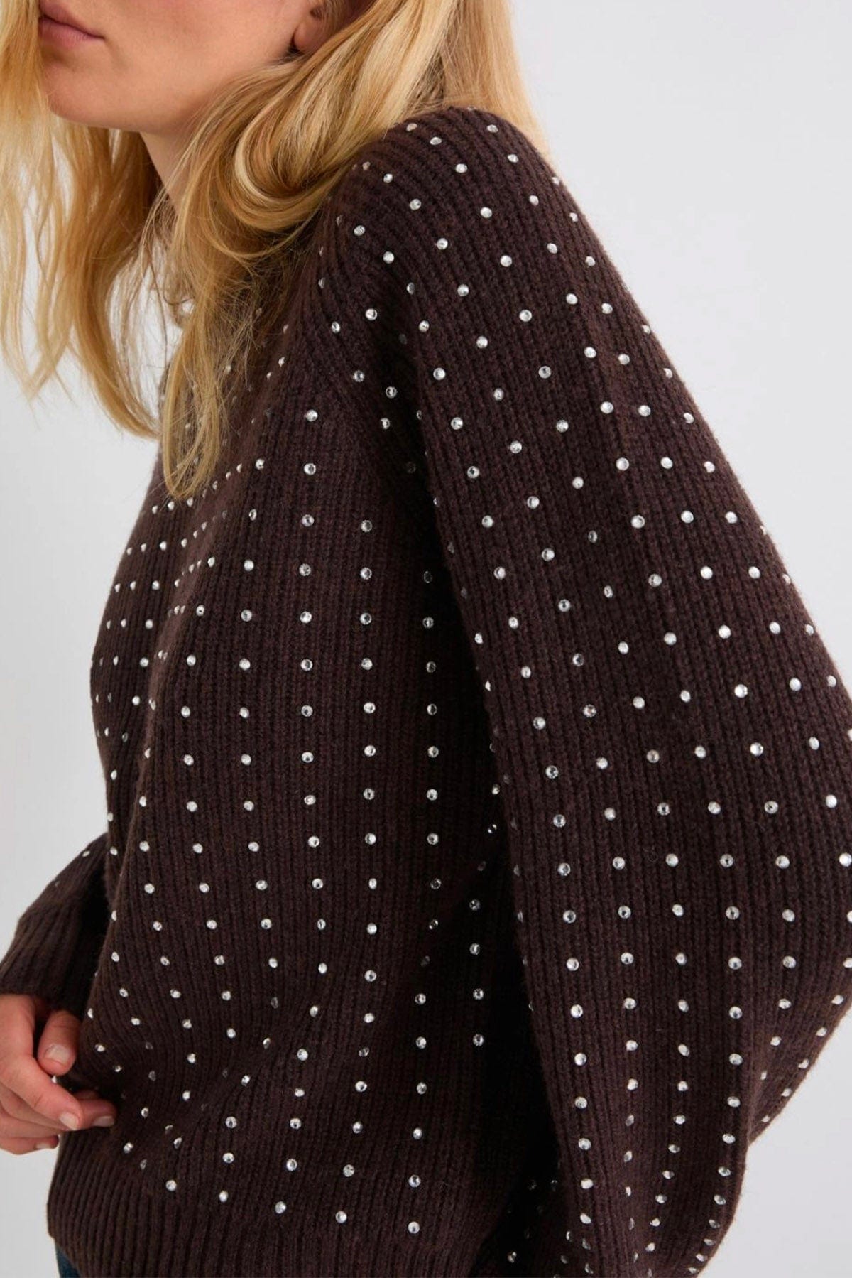 MARELLA MAGLIA-CANOTTIERA-TOP  MARRONE / XXS Maglia in lana donna Marella Todi