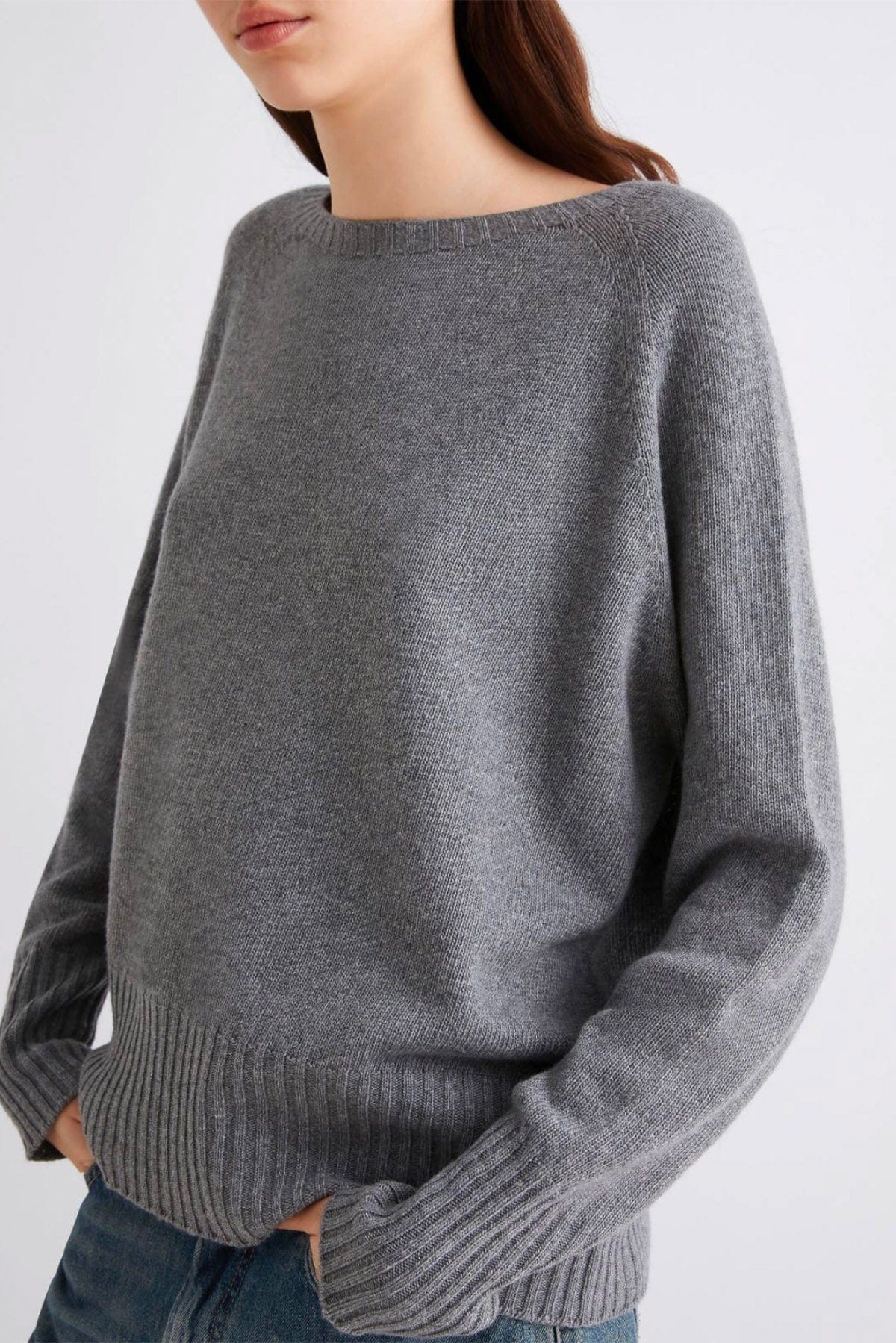 MARELLA MAGLIA-CANOTTIERA-TOP  GRIGIO MEDIO / XXS Maglia in lana e cashmere donna Marella Spider