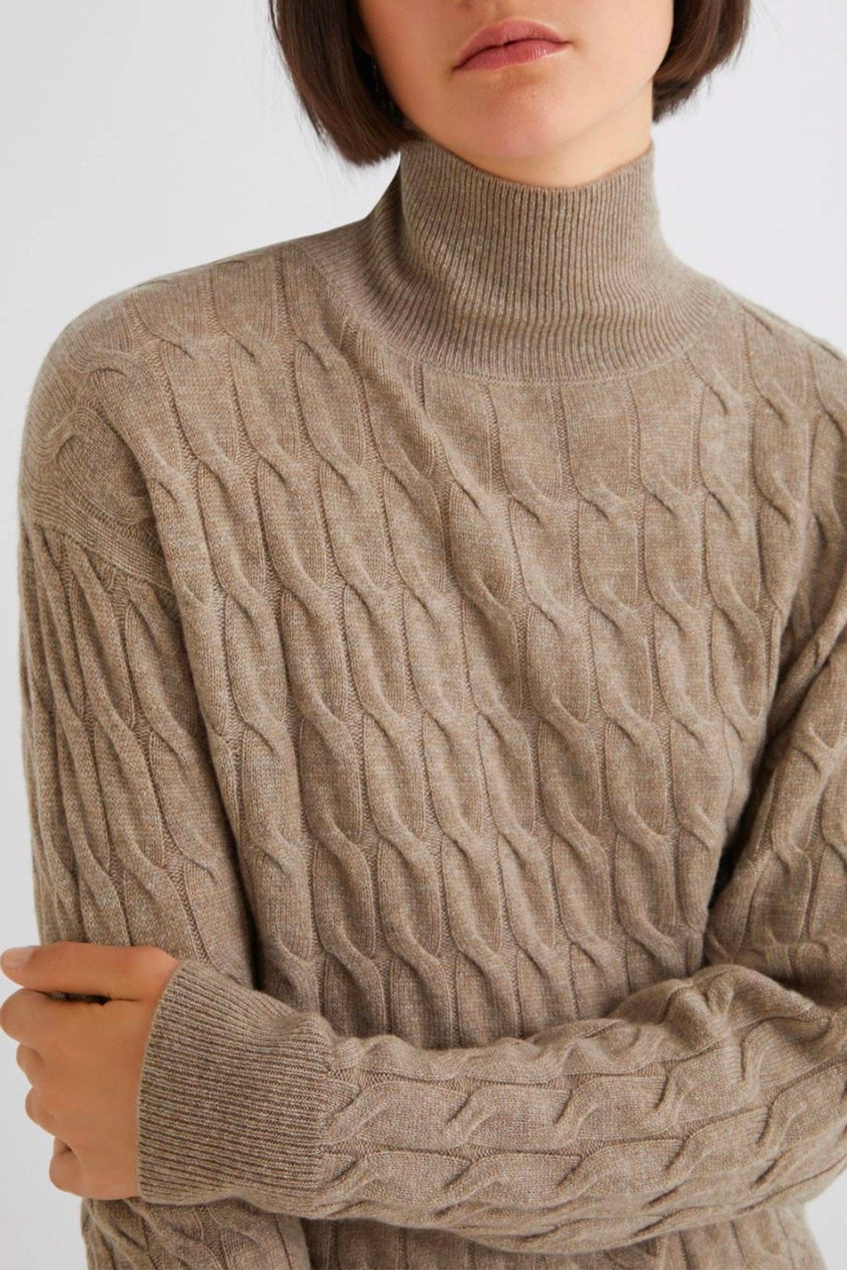 MARELLA MAGLIA-CANOTTIERA-TOP  FANGO MELANGE / XXS Maglia in lana in Cashmiere donna Marella Aereo