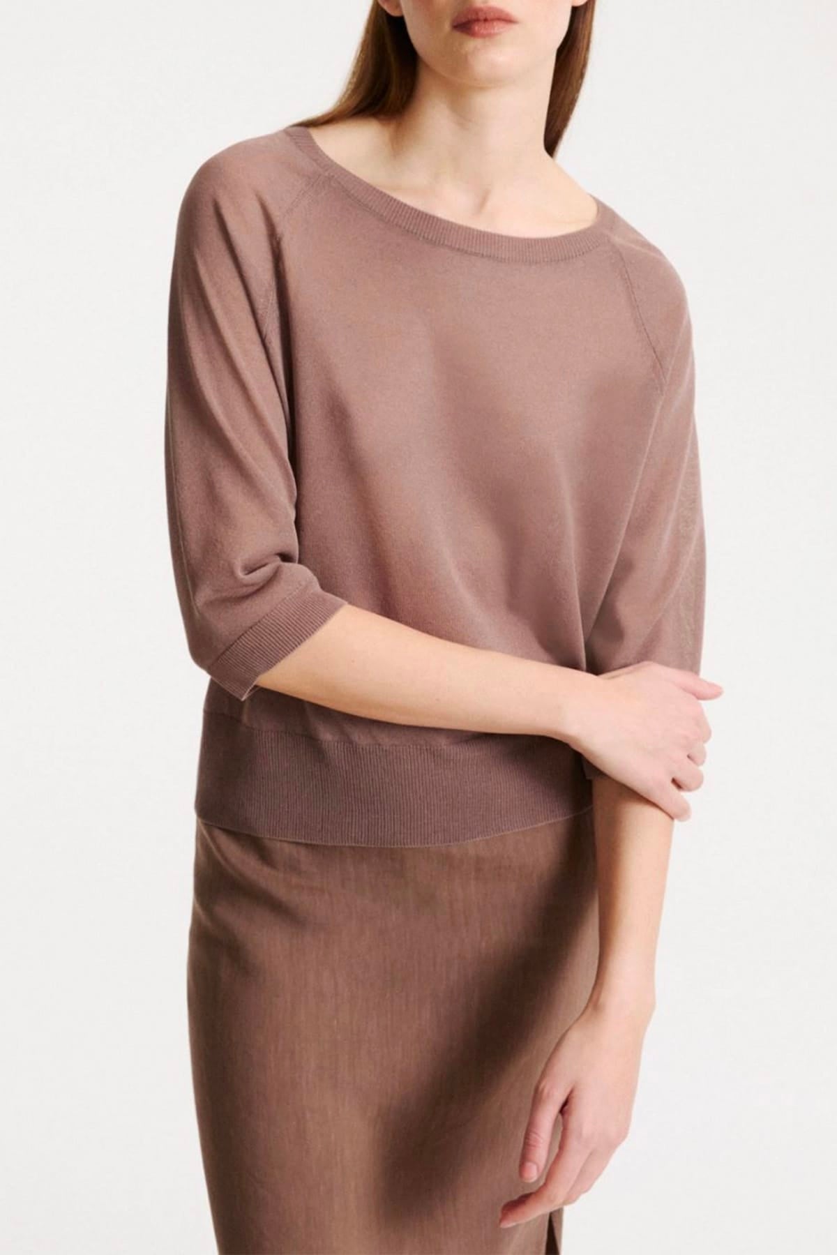 MARELLA MAGLIA-CANOTTIERA-TOP  Maglia in tulle di viscosa Marella Monochrome Mlmconico