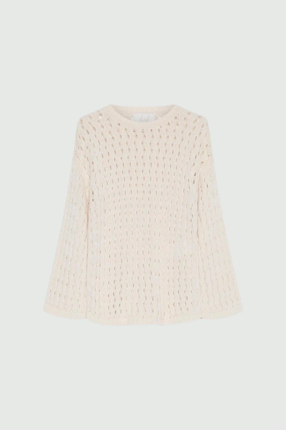 MARELLA MAGLIA-CANOTTIERA-TOP  Maglia tricot in cotone Marella Monochrome Mlmfiorire