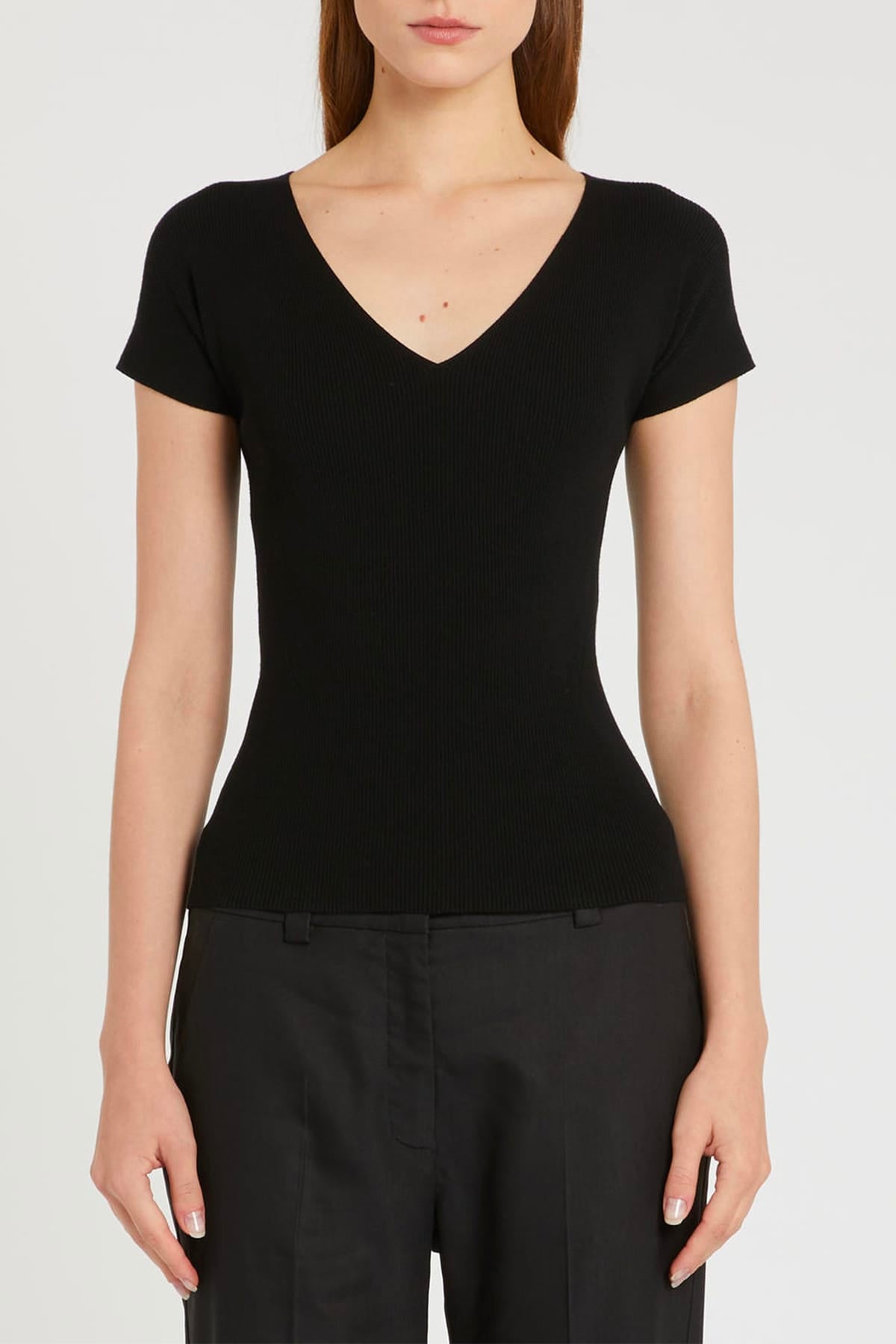 MARELLA MAGLIA-CANOTTIERA-TOP  NERO / XXS Maglia donna slim Marella Mllorafo