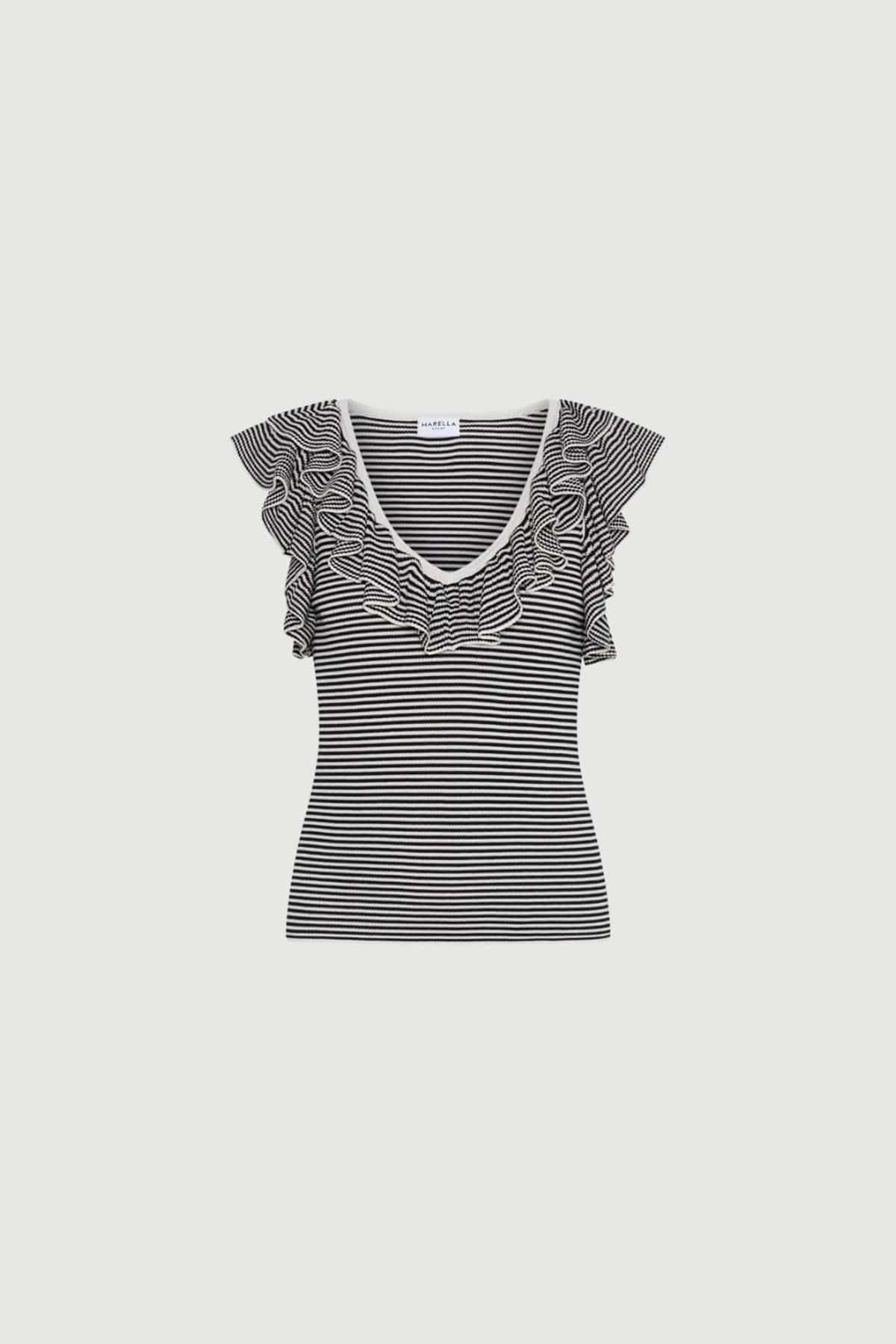 MARELLA MAGLIA-CANOTTIERA-TOP  PANNA / XXS Top con rouges senza maniche Marella Matassa