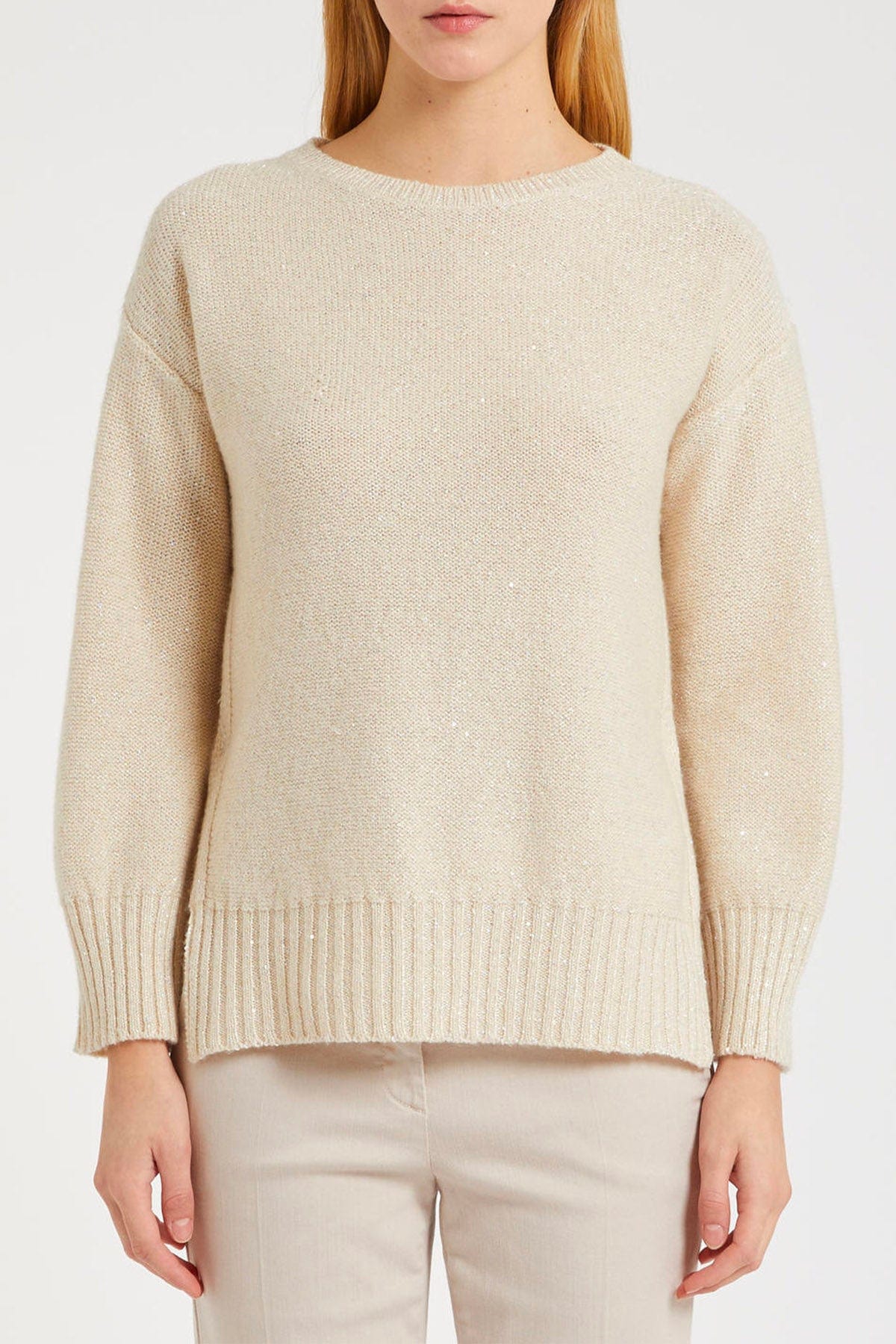 MARELLA MAGLIA-CANOTTIERA-TOP  PANNA / XXS Maglia in lana donna Marella Monochrome Ennio