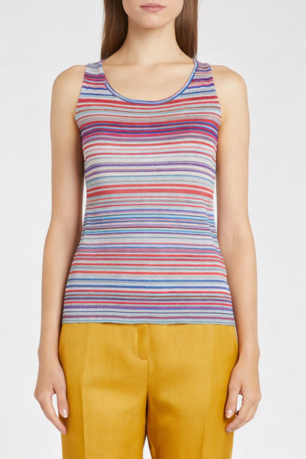 MARELLA MAGLIA-CANOTTIERA-TOP  ZAFFERANO / XXS Top donna canotte con lurex Marella Mllfesta