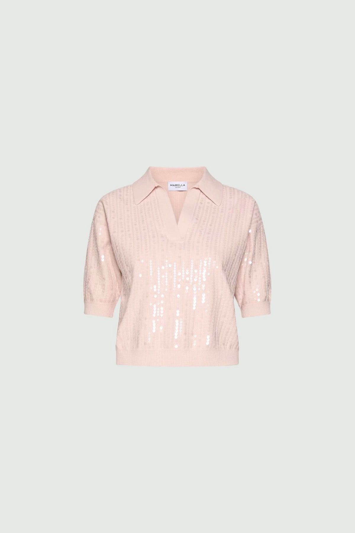 MARELLA MAGLIA-CANOTTIERA-TOP  ROSA CIPRIA / XXS Polo in maglia donna Marella Mlsavocado