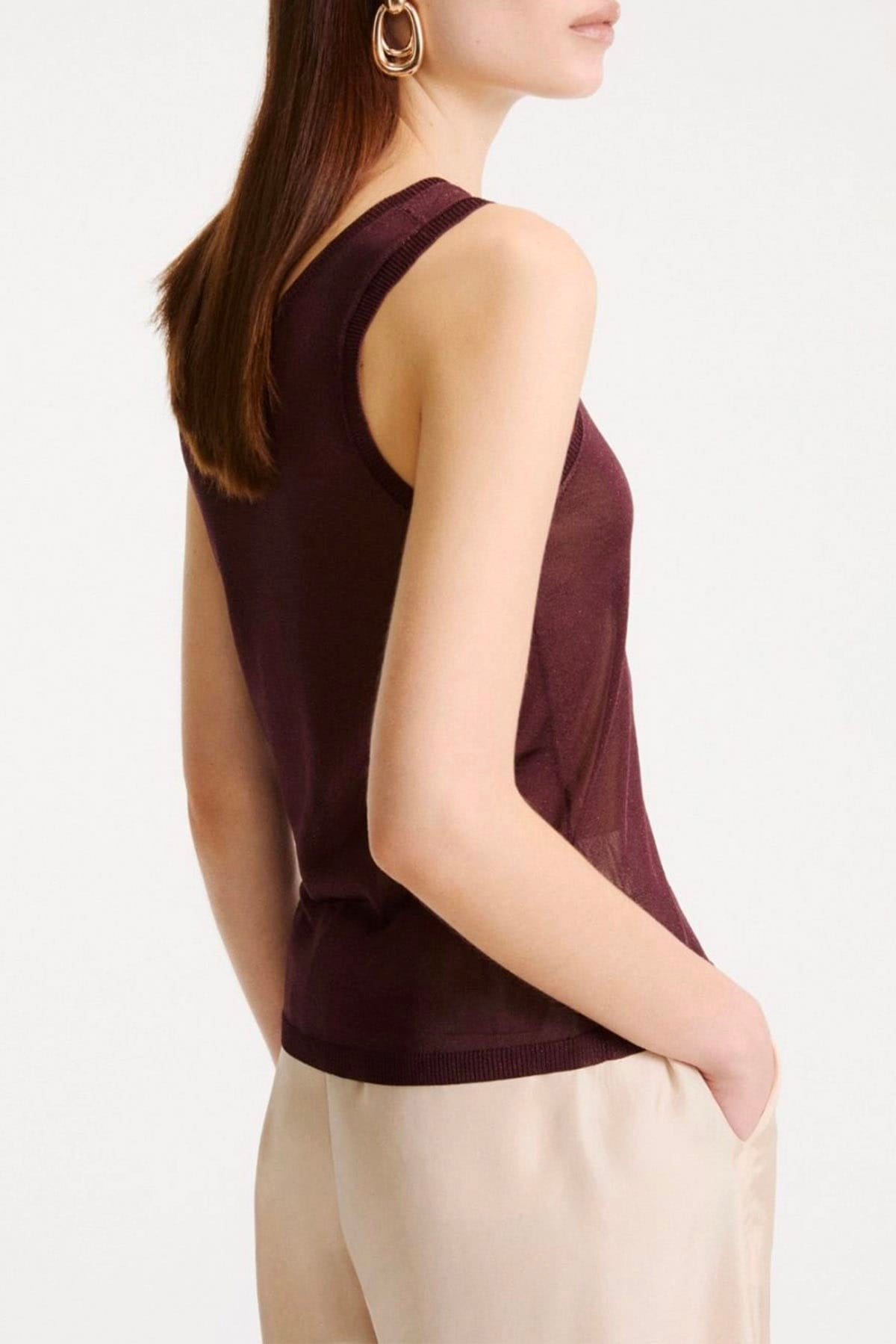 MARELLA MAGLIA-CANOTTIERA-TOP  Top donna Marella bordeaux Mlsprugna