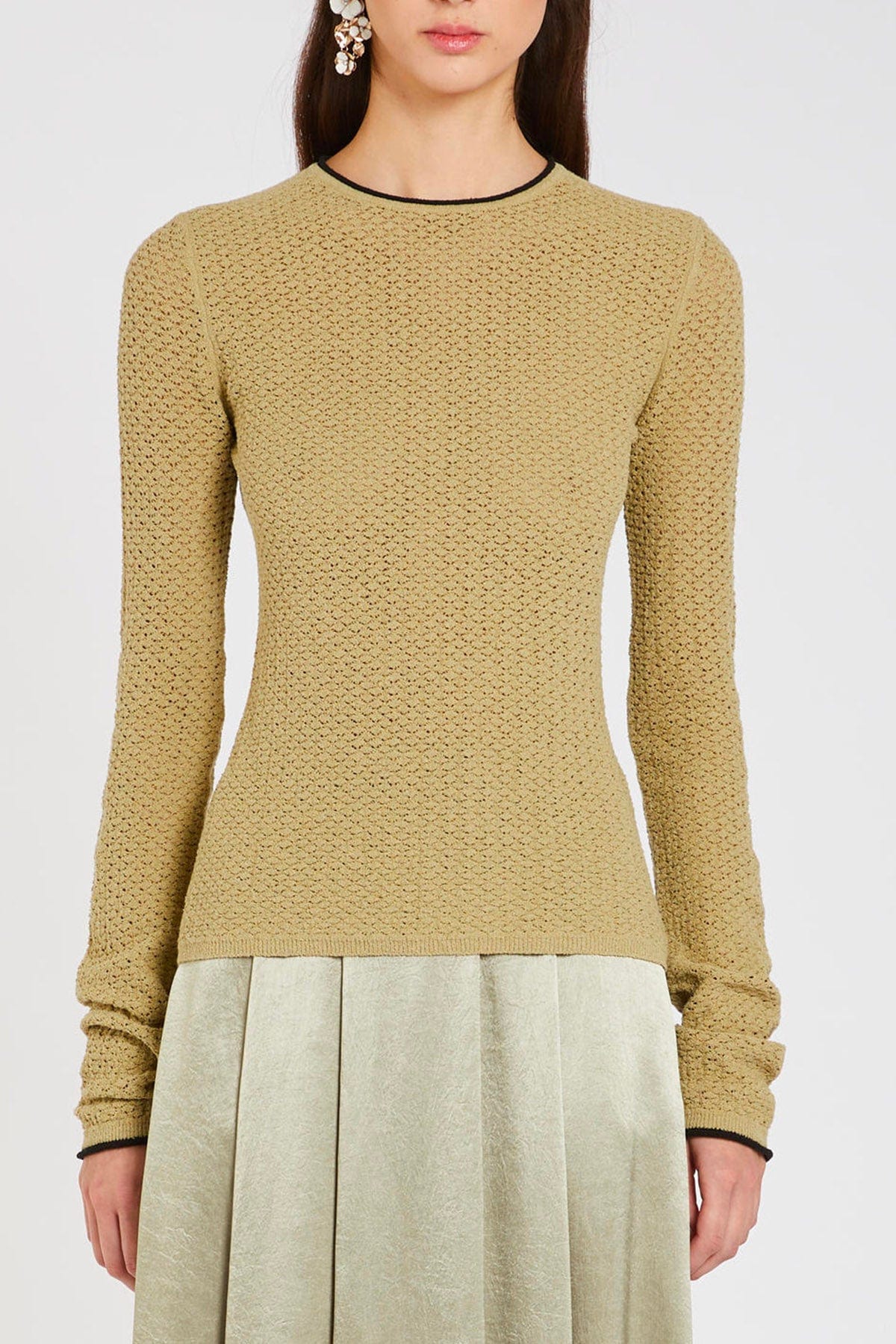 MARELLA MAGLIA-CANOTTIERA-TOP  VERDE SALVIA / XXS Maglia a maniche lunghe donna Marella Oliva