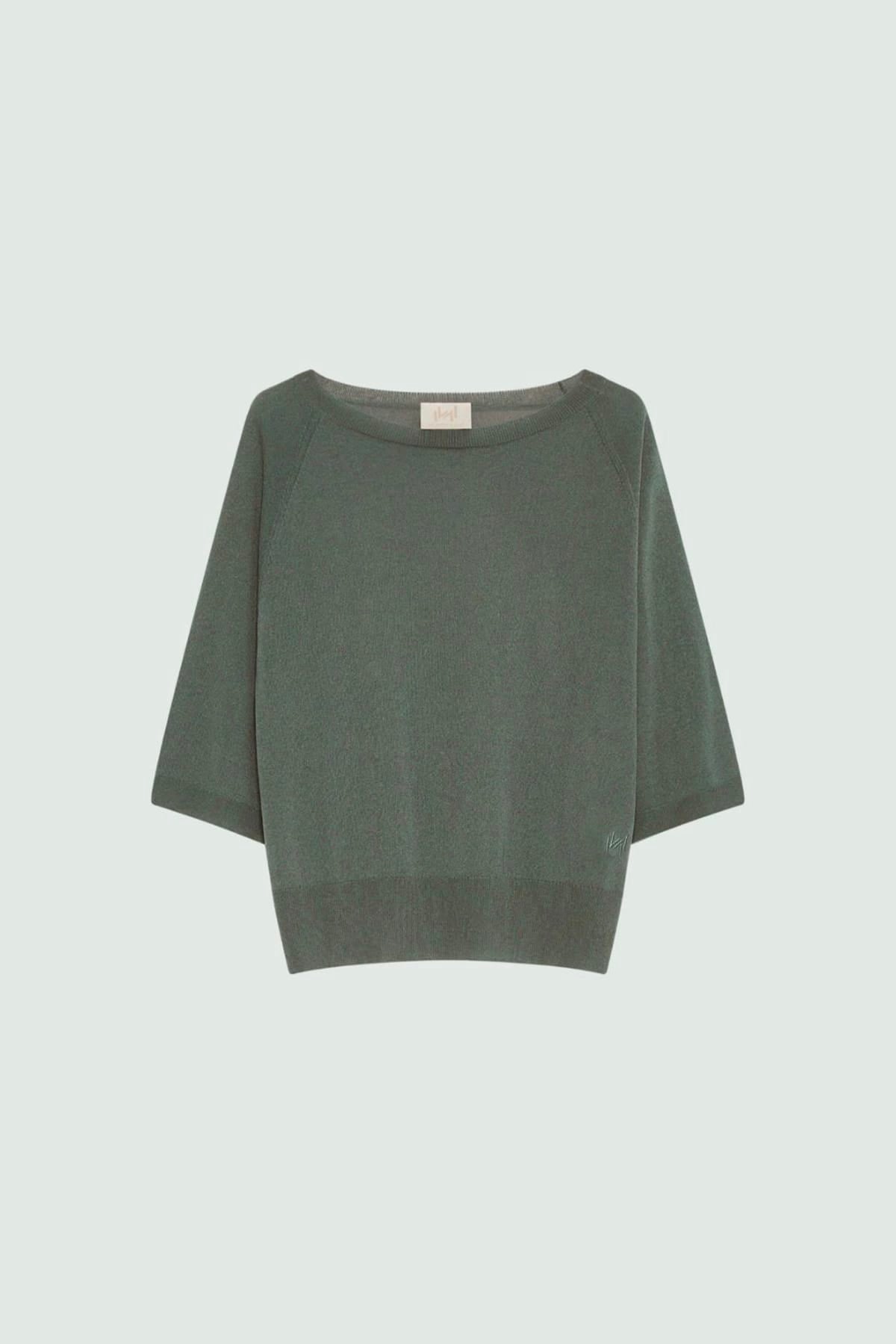 MARELLA MAGLIA-CANOTTIERA-TOP  VERDE / XXS Maglia in tulle di viscosa Marella Monochrome Mlmconico