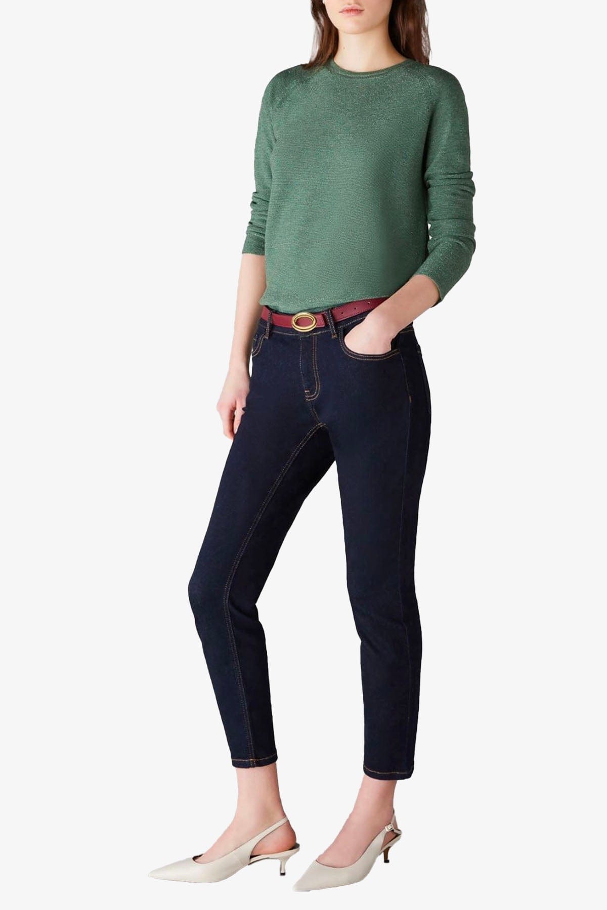 MARELLA PANTALONE IN DENIM  BLU JEANS / 38 Jeans donna Emme Marella aderente Orchidea