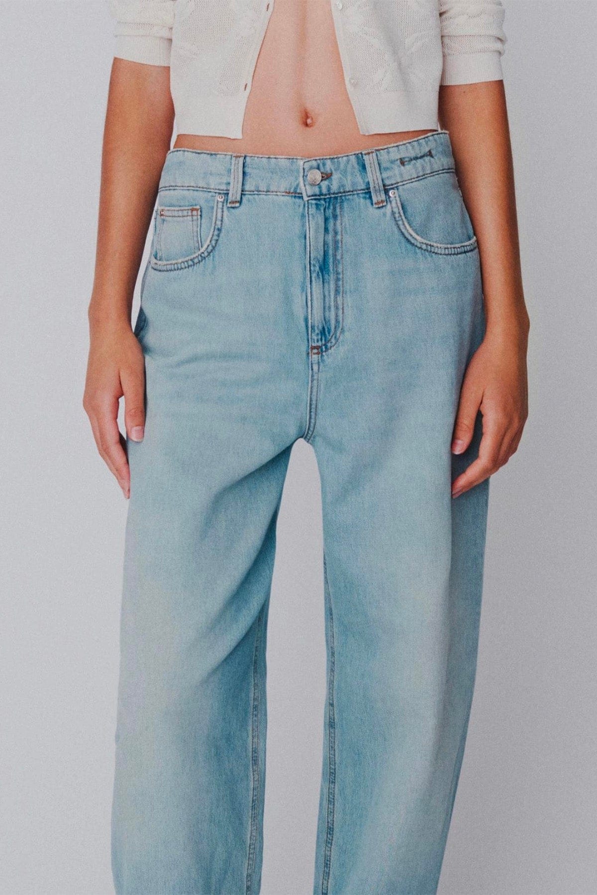 MARELLA PANTALONE IN DENIM  BLU MOONLIGHT / 34 Jeans donna Marella dritti Barrel