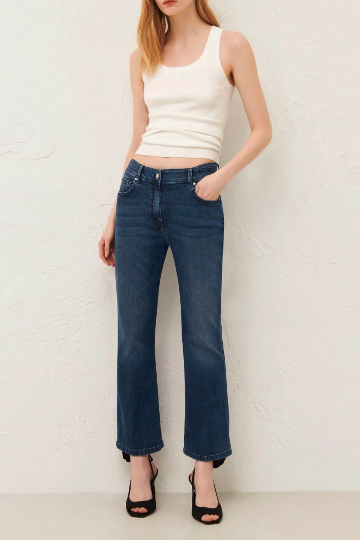 MARELLA PANTALONE IN DENIM  BLUE JEANS / 34 Jeans Donna Marella Dritti Fcrop