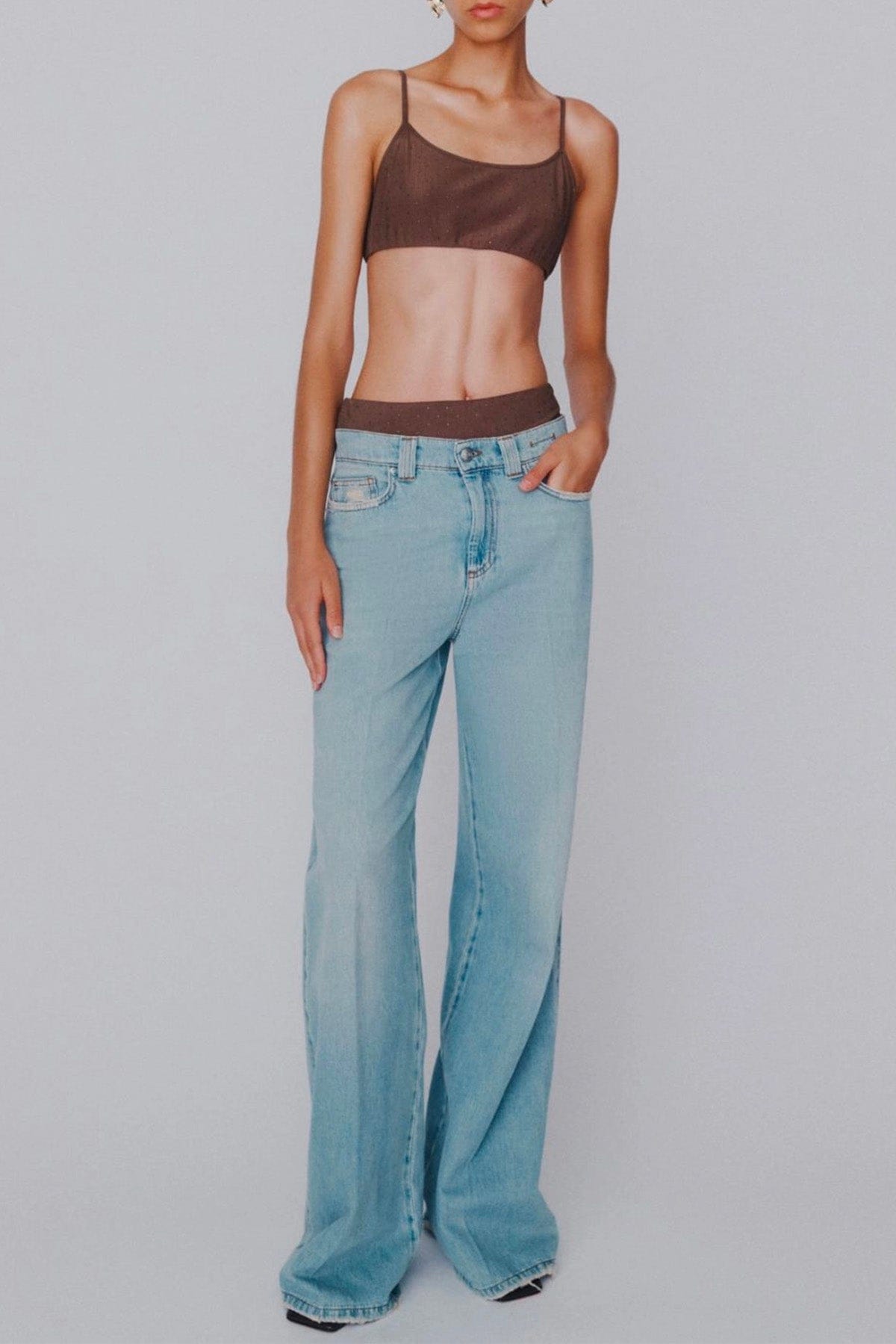 MARELLA PANTALONE IN DENIM  BLU WASH / 34 Jeans donna over Marella Wleg