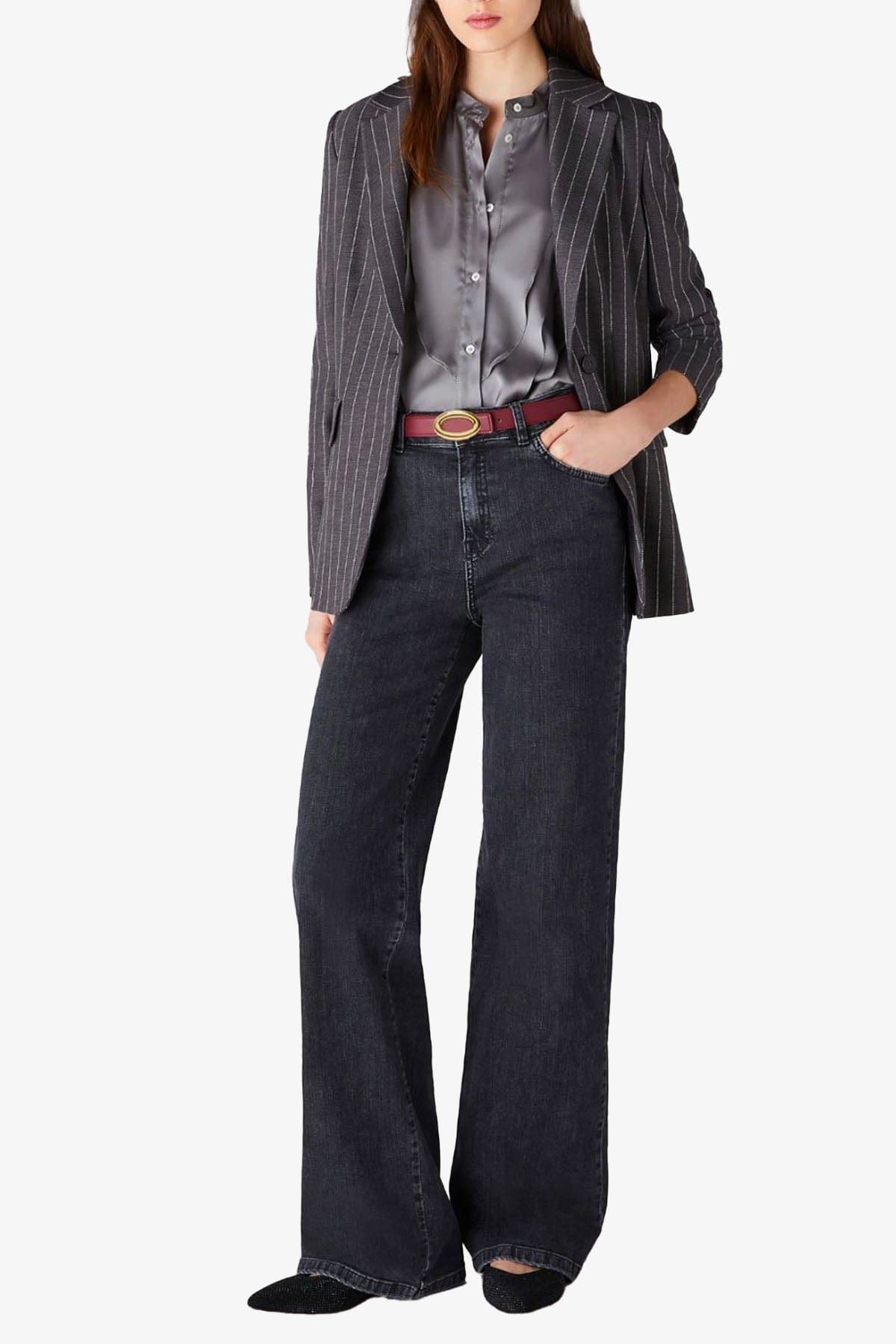 MARELLA PANTALONE IN DENIM  Jeans neri donna Emme Marella Sangria