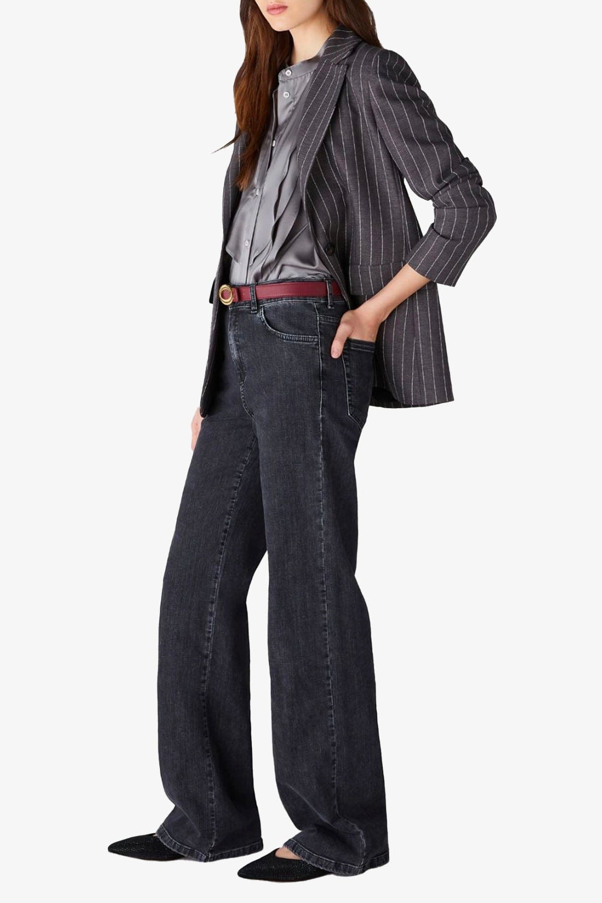 MARELLA PANTALONE IN DENIM  Jeans neri donna Emme Marella Sangria