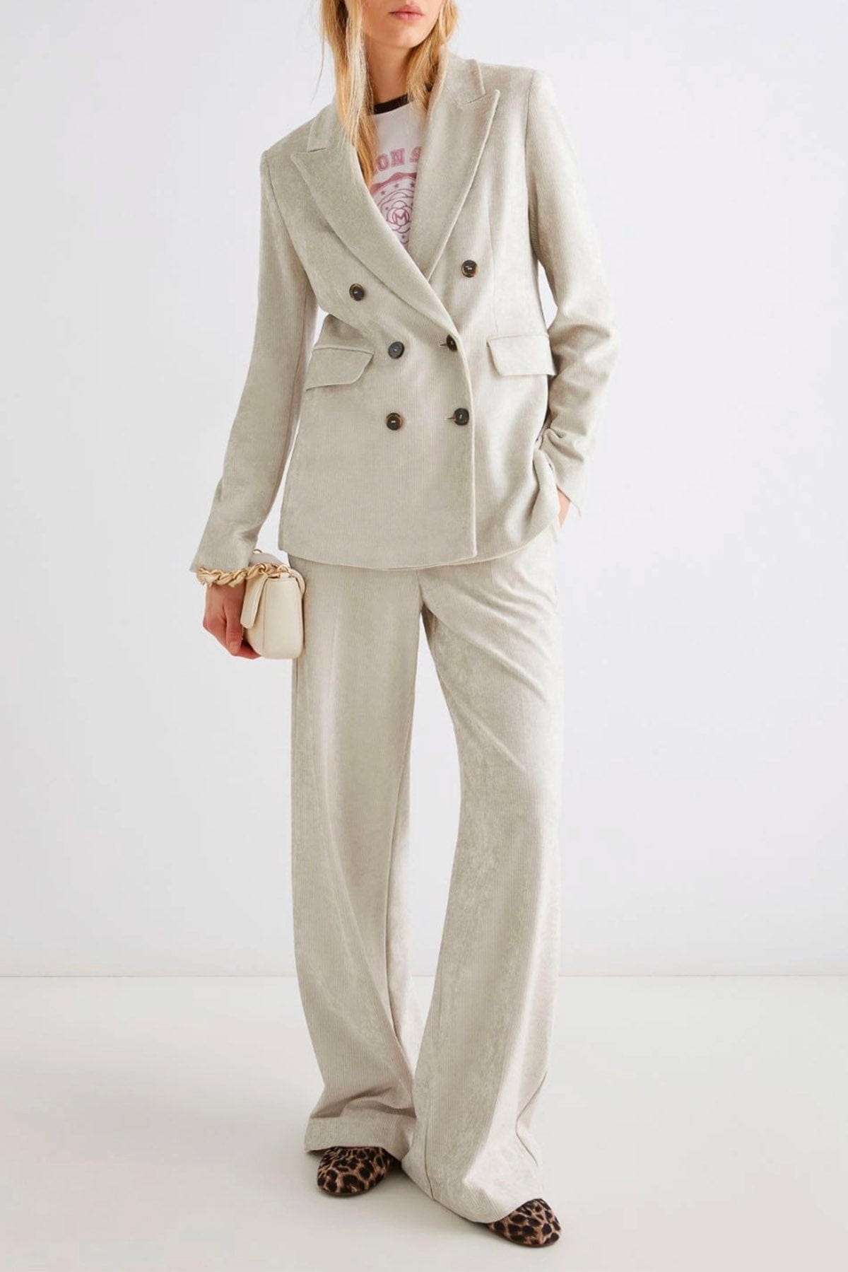 MARELLA PANTALONE IN JERSEY  Pantaloni in velluto a coste Marella Avana