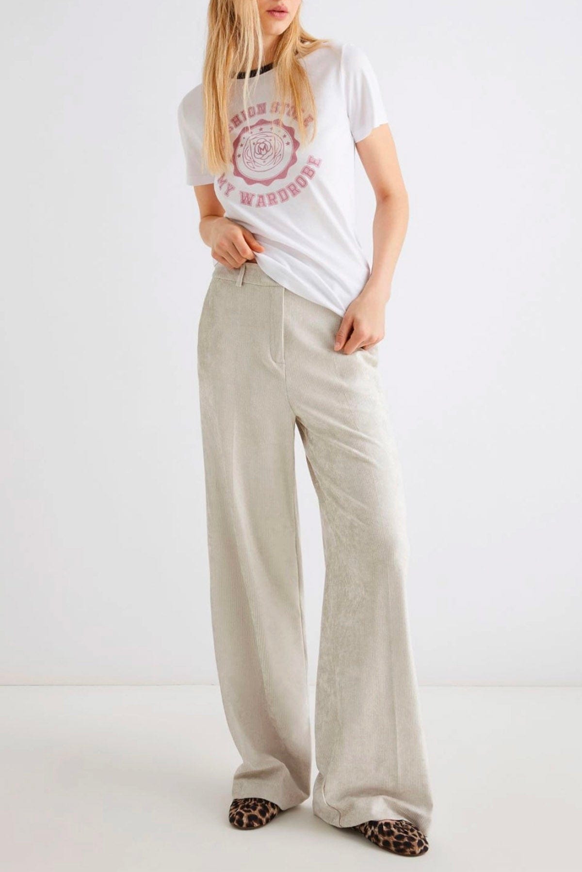 MARELLA PANTALONE IN JERSEY  Pantaloni in velluto a coste Marella Avana