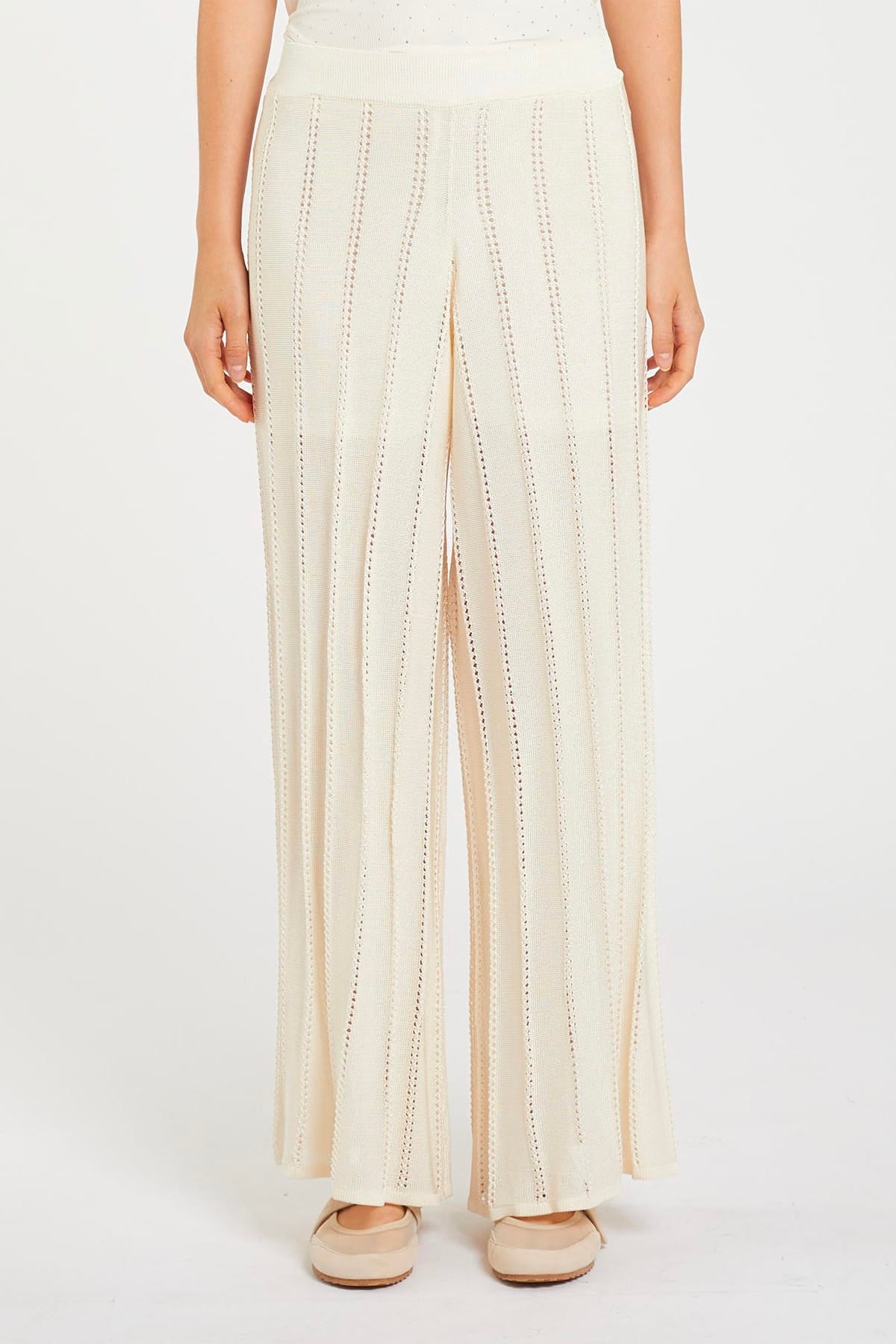 MARELLA PANTALONE IN MAGLIA  BIANCO / XXS Pantaloni in maglia donna Marella Monochrome Mlmtilde