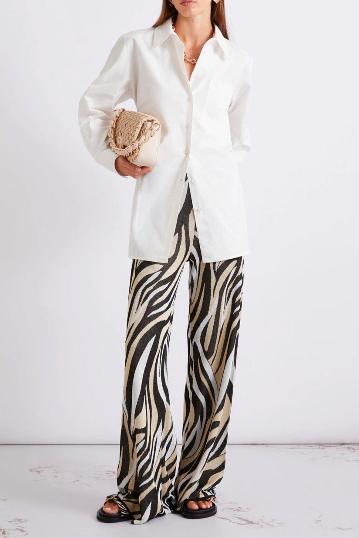 MARELLA PANTALONE IN MAGLIA  Pantaloni in maglia zebrata Marella Nembi