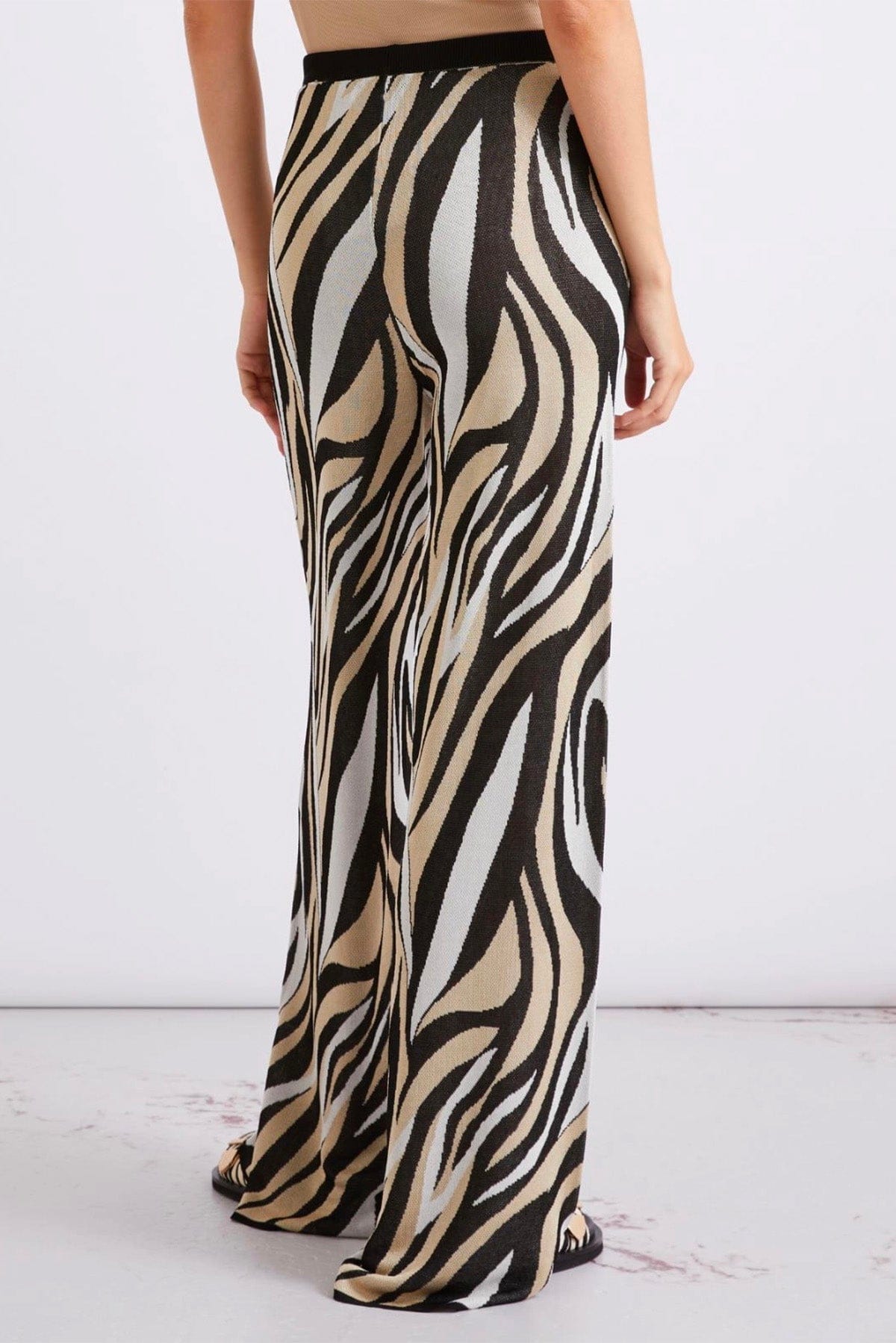 MARELLA PANTALONE IN MAGLIA  Pantaloni in maglia zebrata Marella Nembi