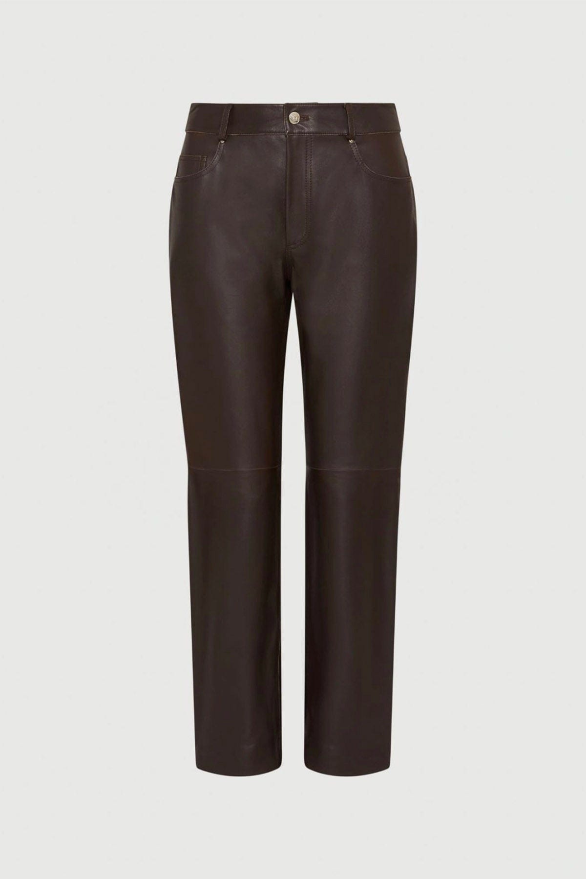 MARELLA PANTALONE IN PELLE MARRONE / 34 Pantaloni in pelle donna marrone Marella Doroty