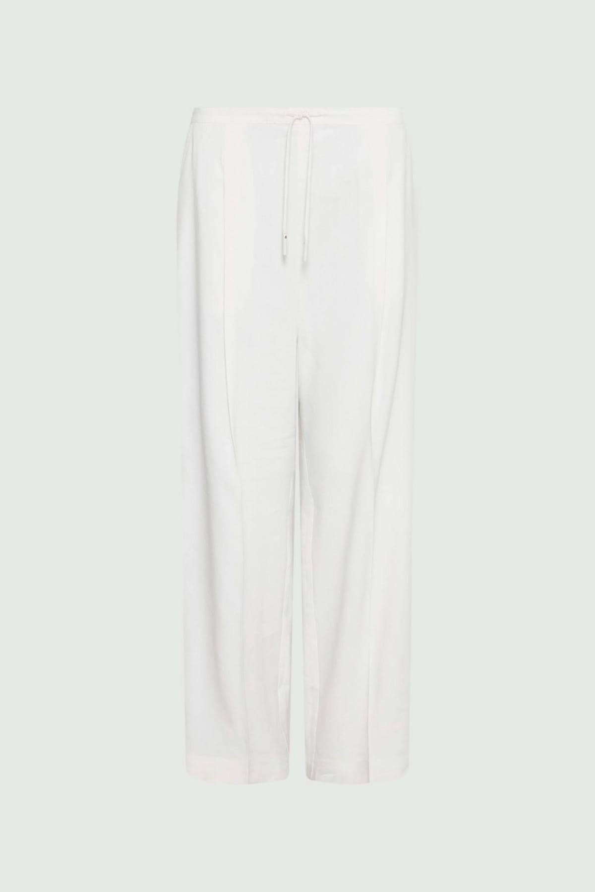 MARELLA PANTALONE LUNGO  BIANCO / 34 Pantaloni over in misto lino donna Marella Monochrome Mlmalloro