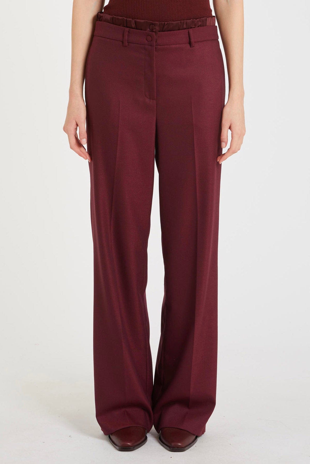 MARELLA PANTALONE LUNGO  BORDEAUX / 34 Pantaloni lunghi donna Marella Monochrome Tombola