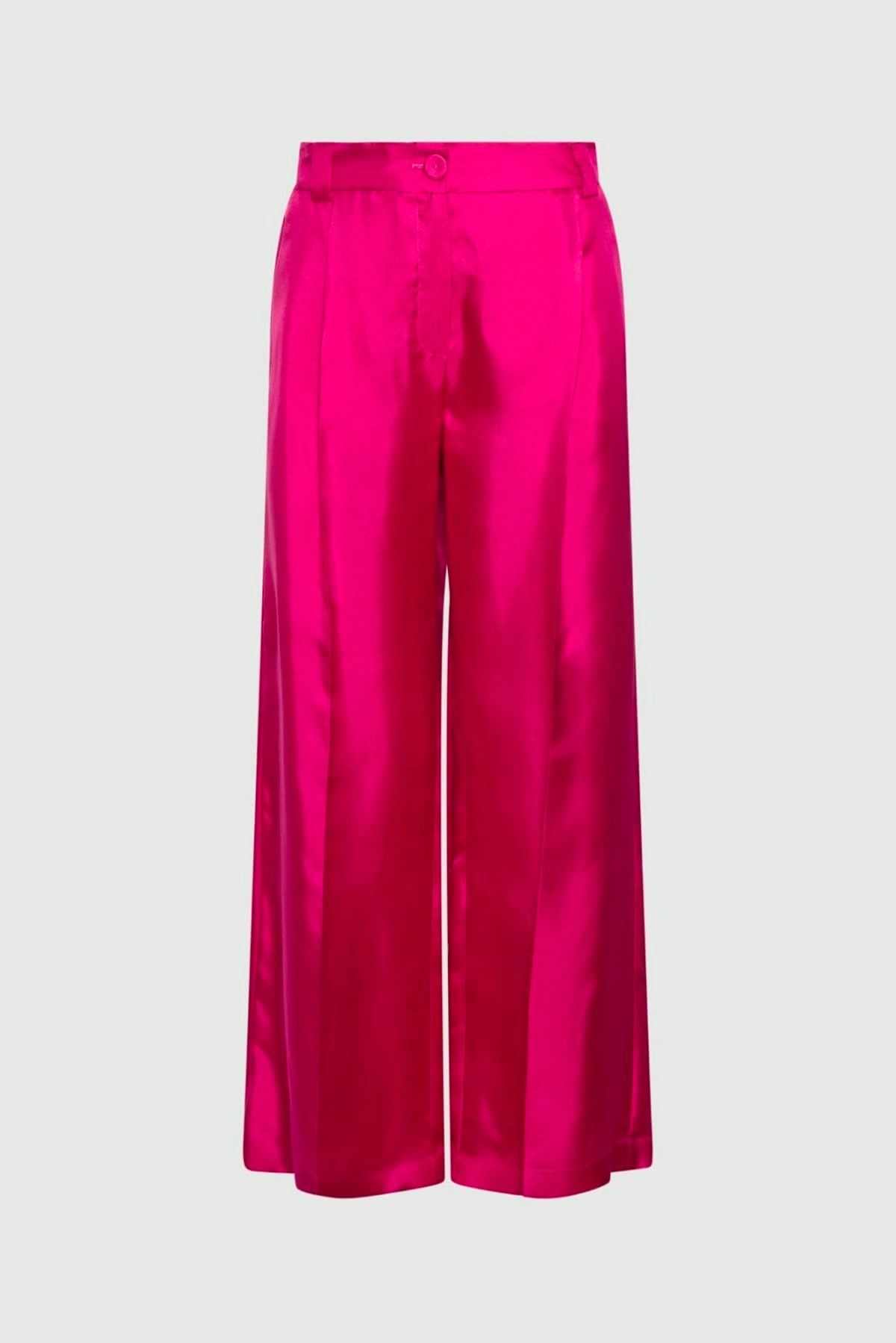 MARELLA PANTALONE LUNGO  FUXIA / 34 Pantaloni in seta fluidi Fuxia Marella Mllariete
