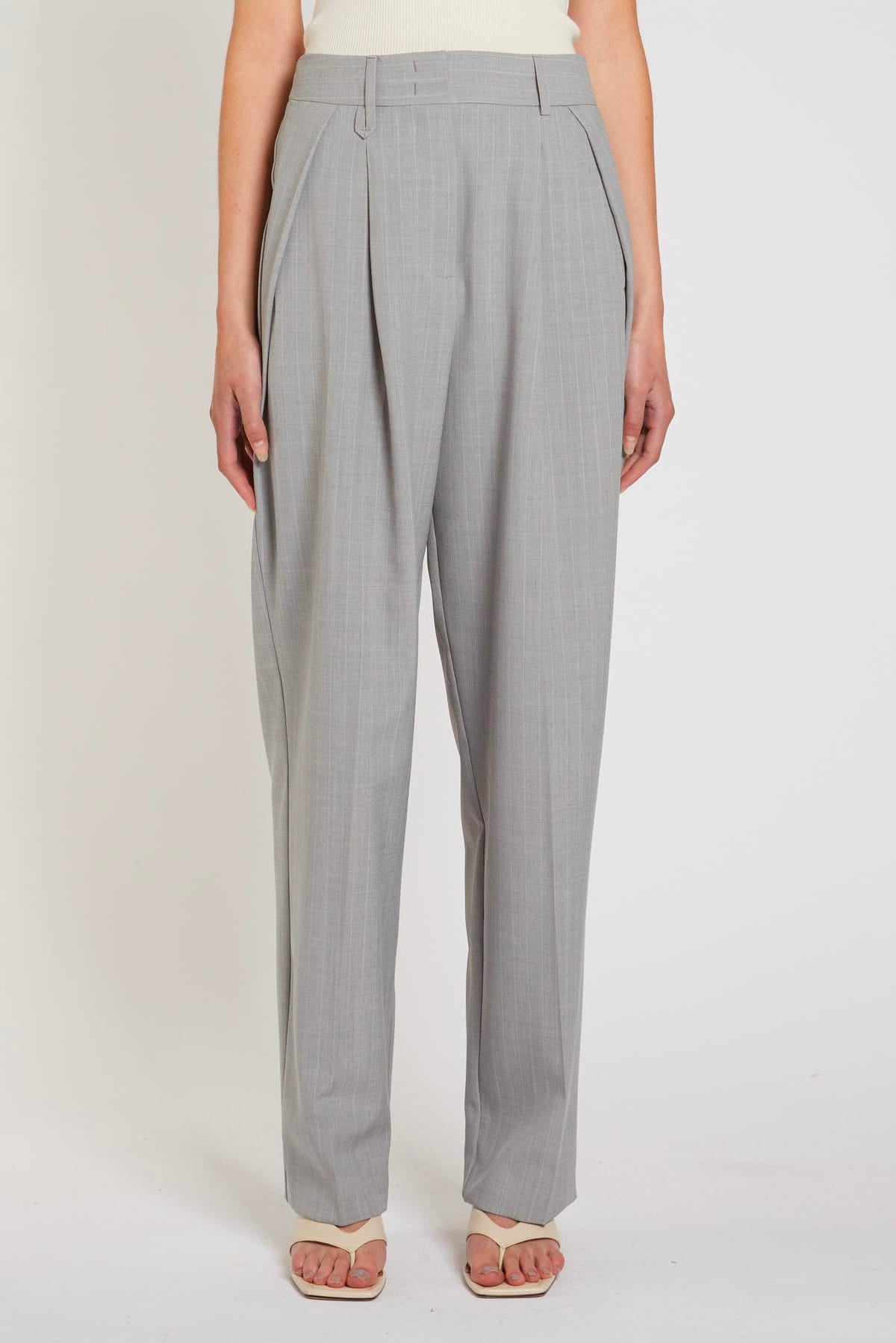 MARELLA PANTALONE LUNGO  GRIGIO CHIARO / 34 Pantaloni grigi donna Marella Mllegrege