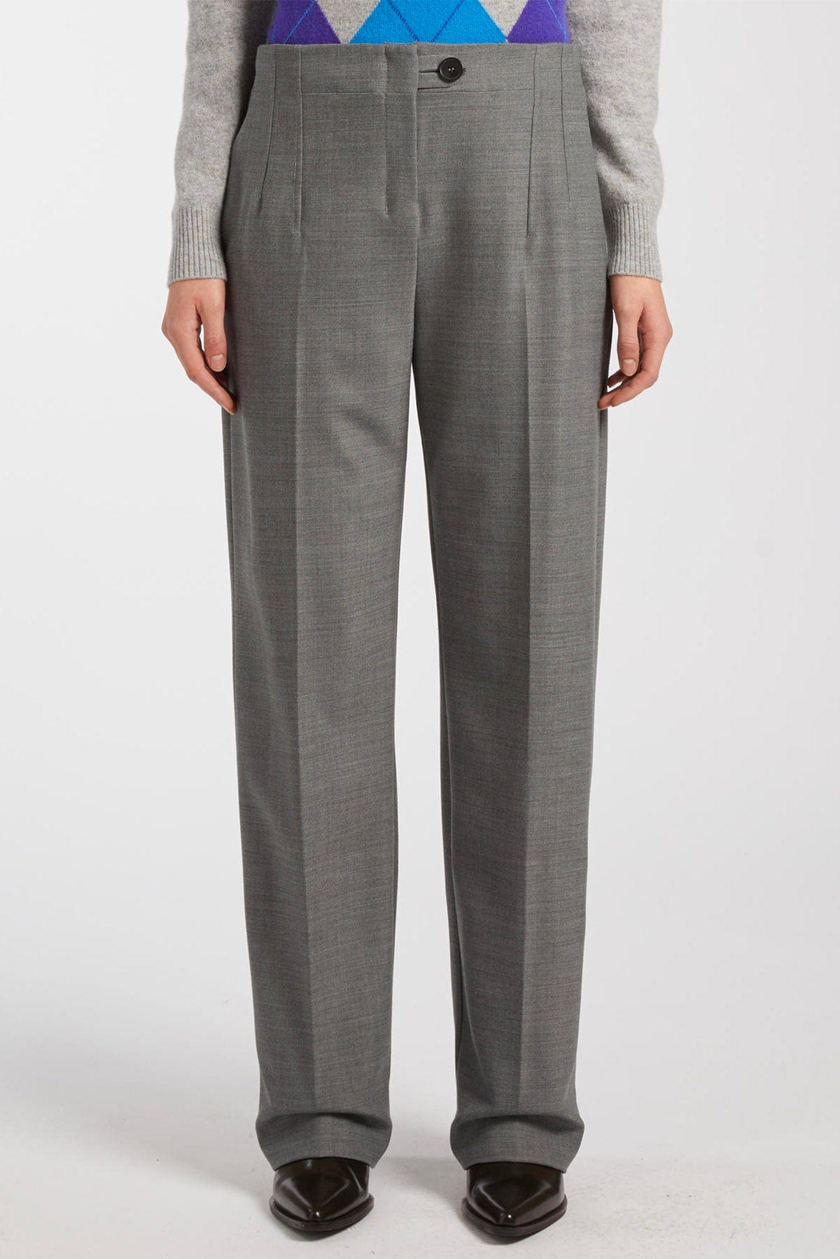 MARELLA PANTALONE LUNGO  GRIGIO MELANGE / 34 Pantalone griigio melangè donna Marella Affari